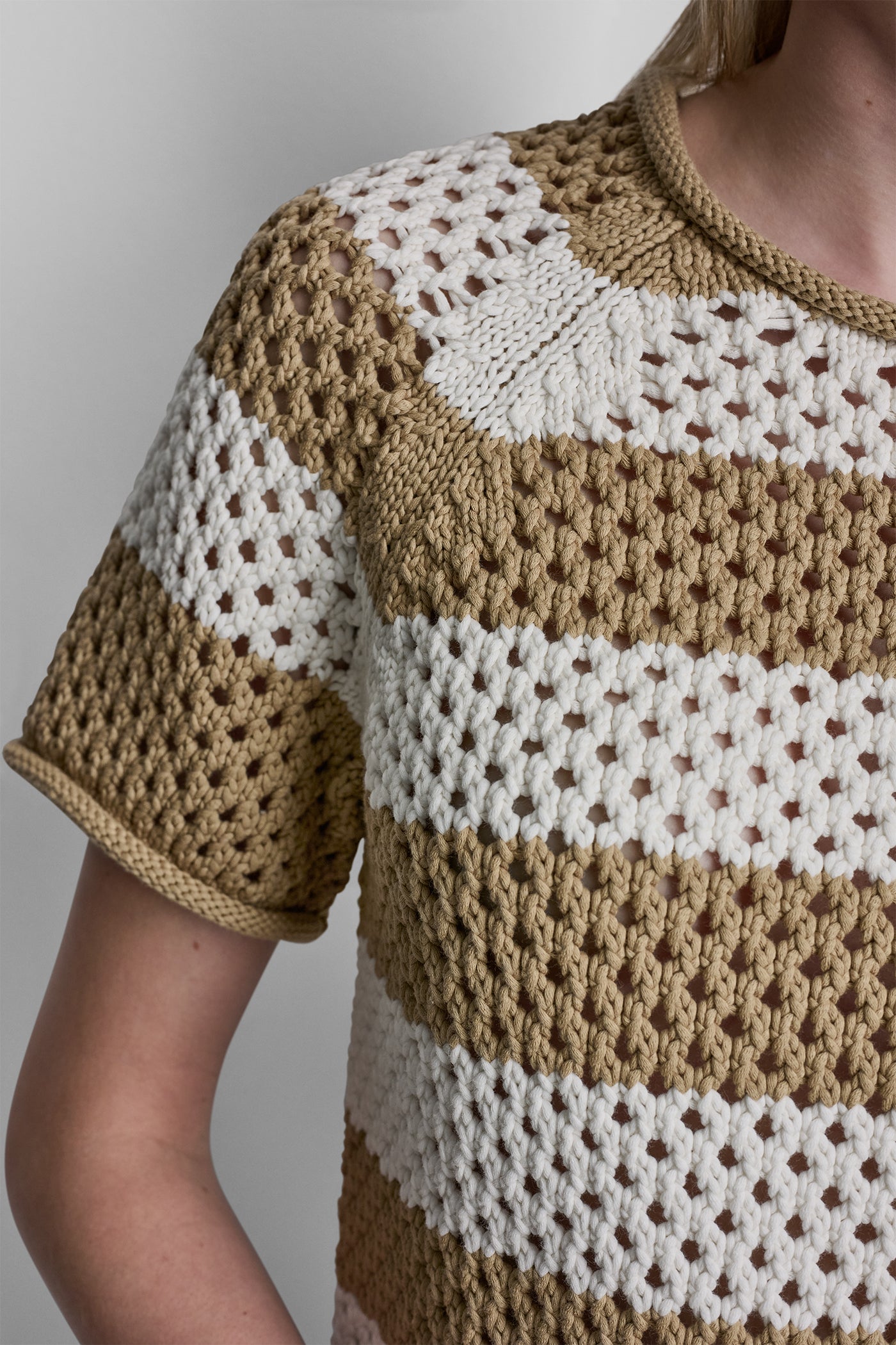 OPEN STITCH STRIPE SWEATER VIEW 2