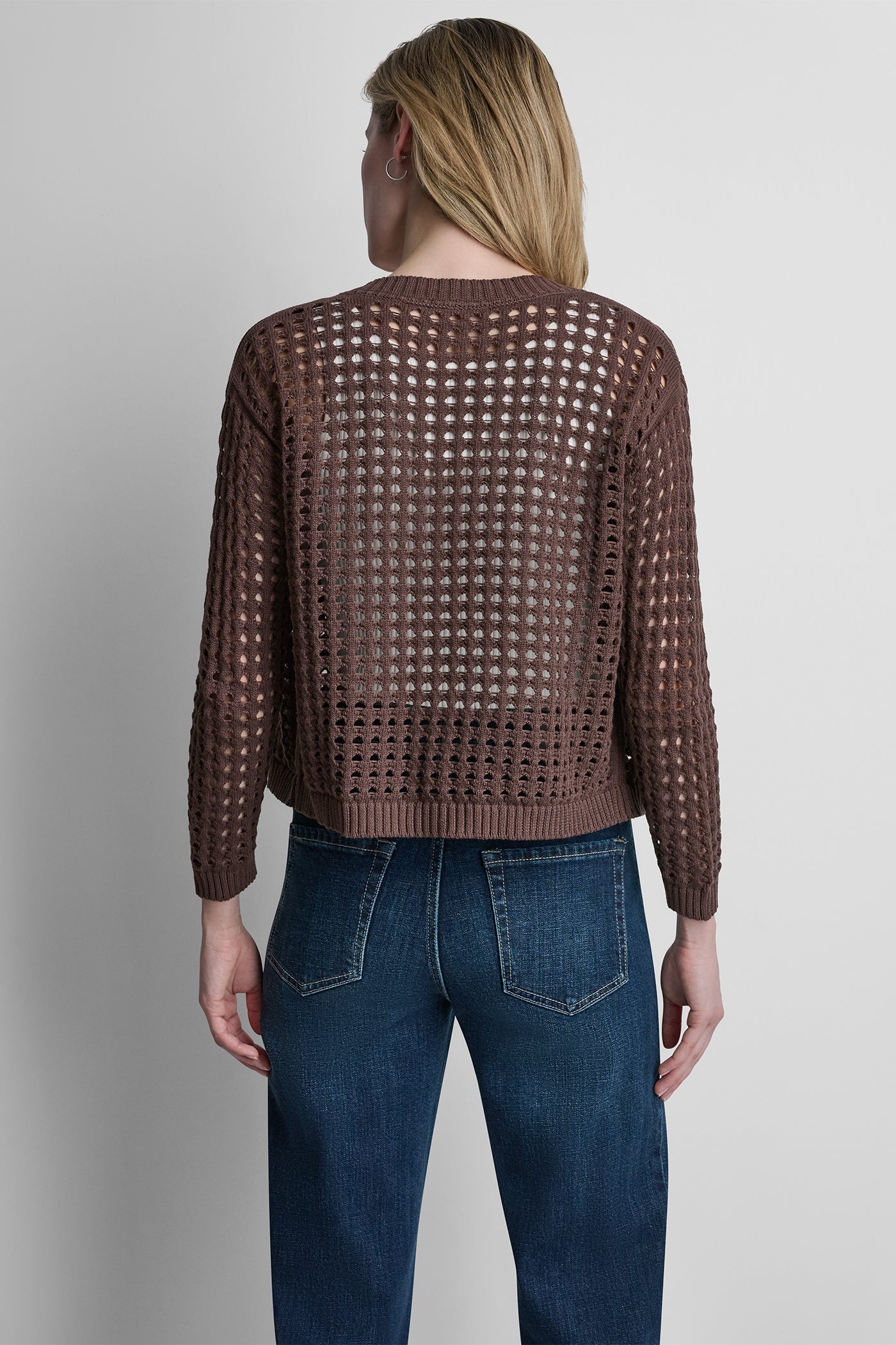 OPEN STITCH DROP SHOULDER CARDIGAN VIEW 3 | Gifts Under $100 OPEN STITCH DROP SHOULDER CARDIGAN VIEW 3 | Gifts Under $100