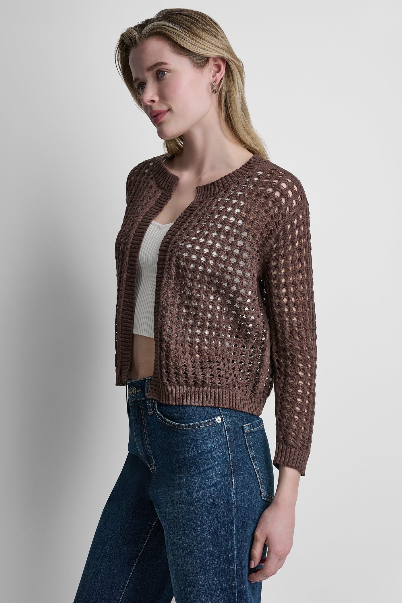 OPEN STITCH DROP SHOULDER CARDIGAN VIEW 4 | Gifts Under $100 OPEN STITCH DROP SHOULDER CARDIGAN VIEW 4 | Gifts Under $100