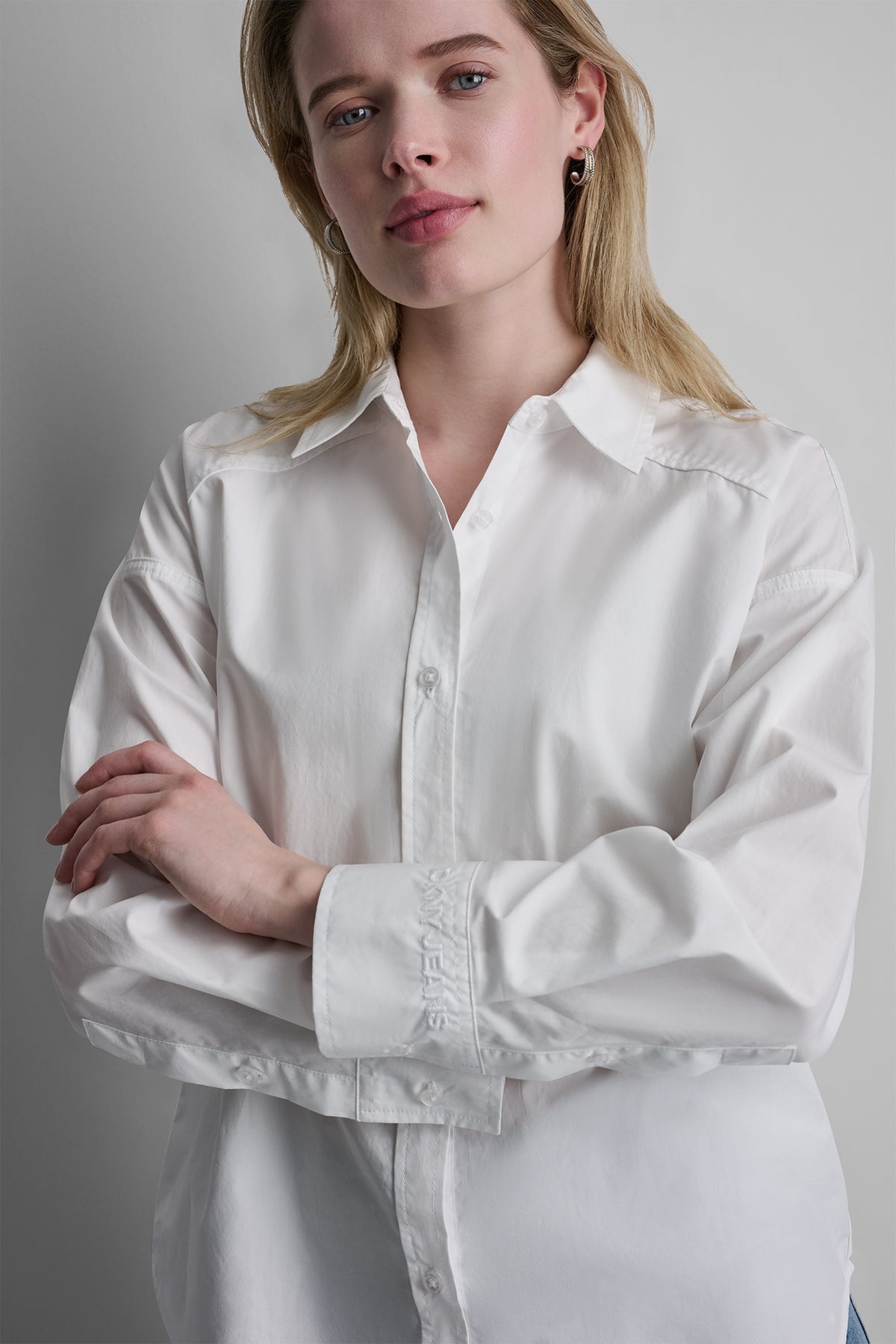 BUTTON FRONT SHIRT WITH FITTED BACK VIEW 2