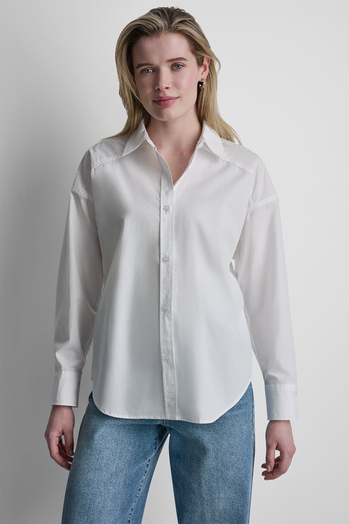 BUTTON FRONT SHIRT WITH FITTED BACK VIEW 2