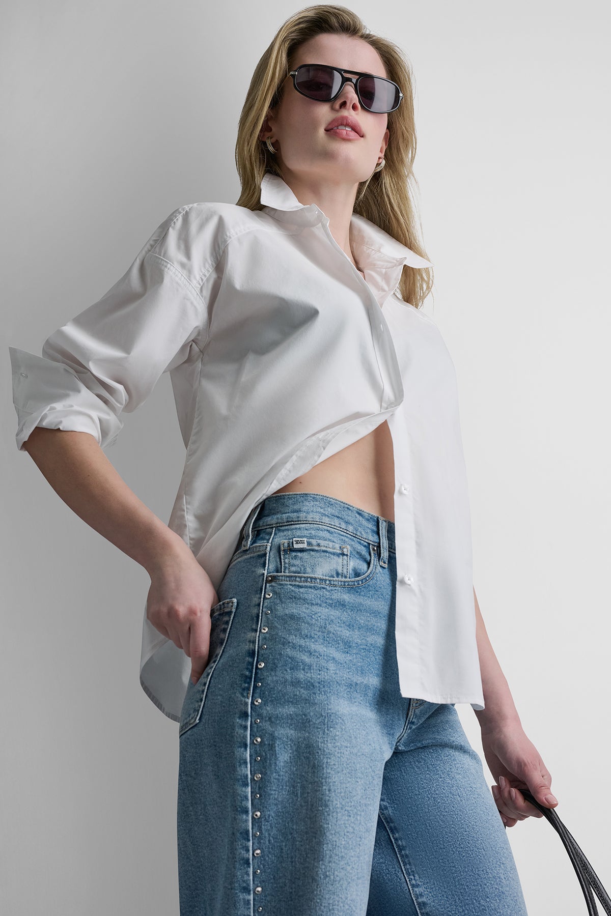 BUTTON FRONT SHIRT WITH FITTED BACK VIEW 2