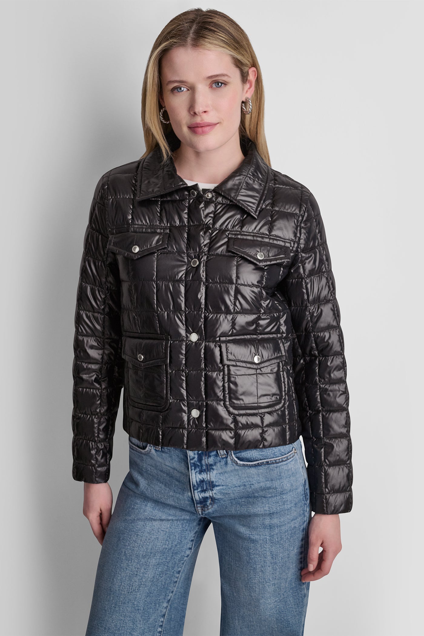 BOX QUILT PUFFER JACKET View 1 | DKNY25 BOX QUILT PUFFER JACKET View 1 | DKNY25
