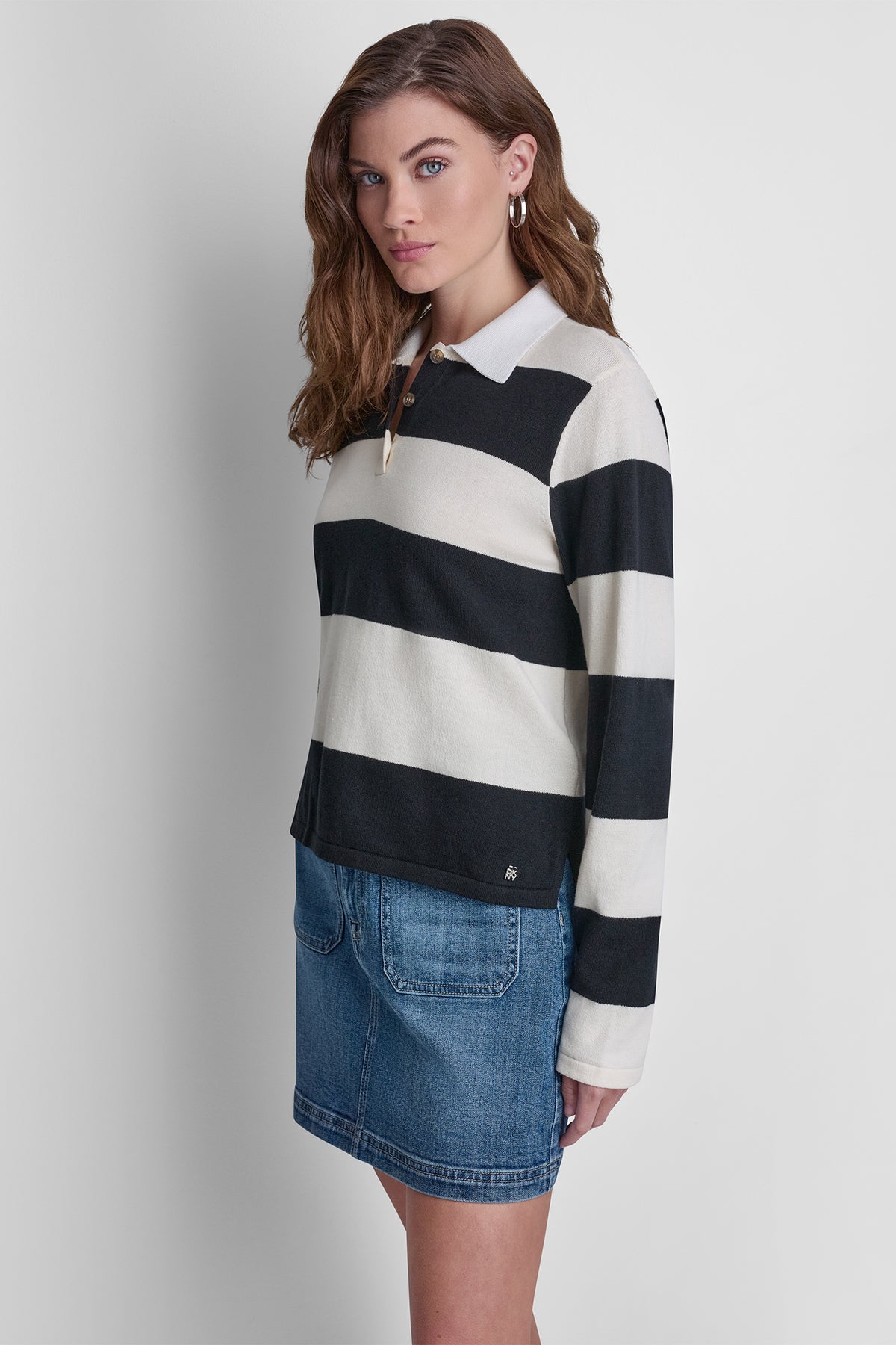LONG SLEEVE STRIPE POLO VIEW 2
