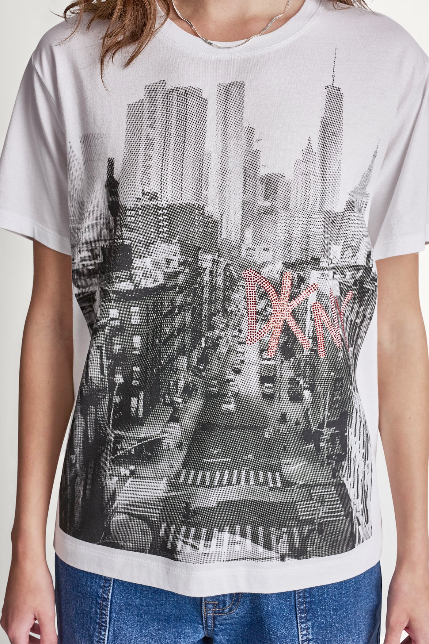 DKNY RHINESTONE NY STREETS LOGO TEE View 2 | SALE DKNY RHINESTONE NY STREETS LOGO TEE View 2 | SALE