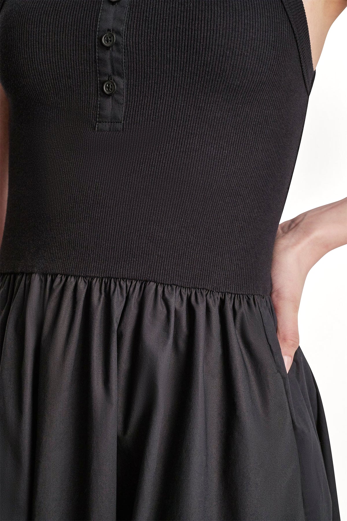RIB HENLEY TANK MAXI DRESS VIEW 2