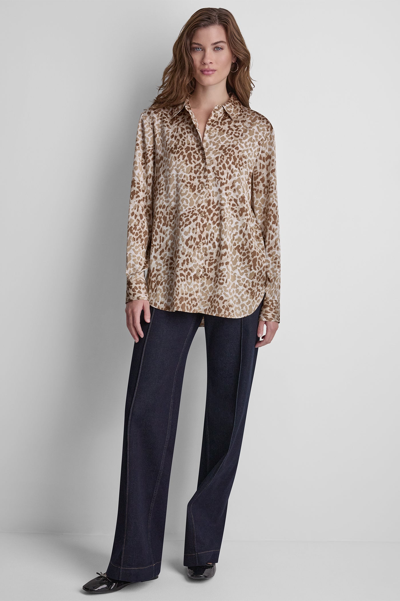 BUTTON FRONT PRINTED BLOUSE VIEW 6 | NEW NEUTRALS BUTTON FRONT PRINTED BLOUSE VIEW 6 | NEW NEUTRALS