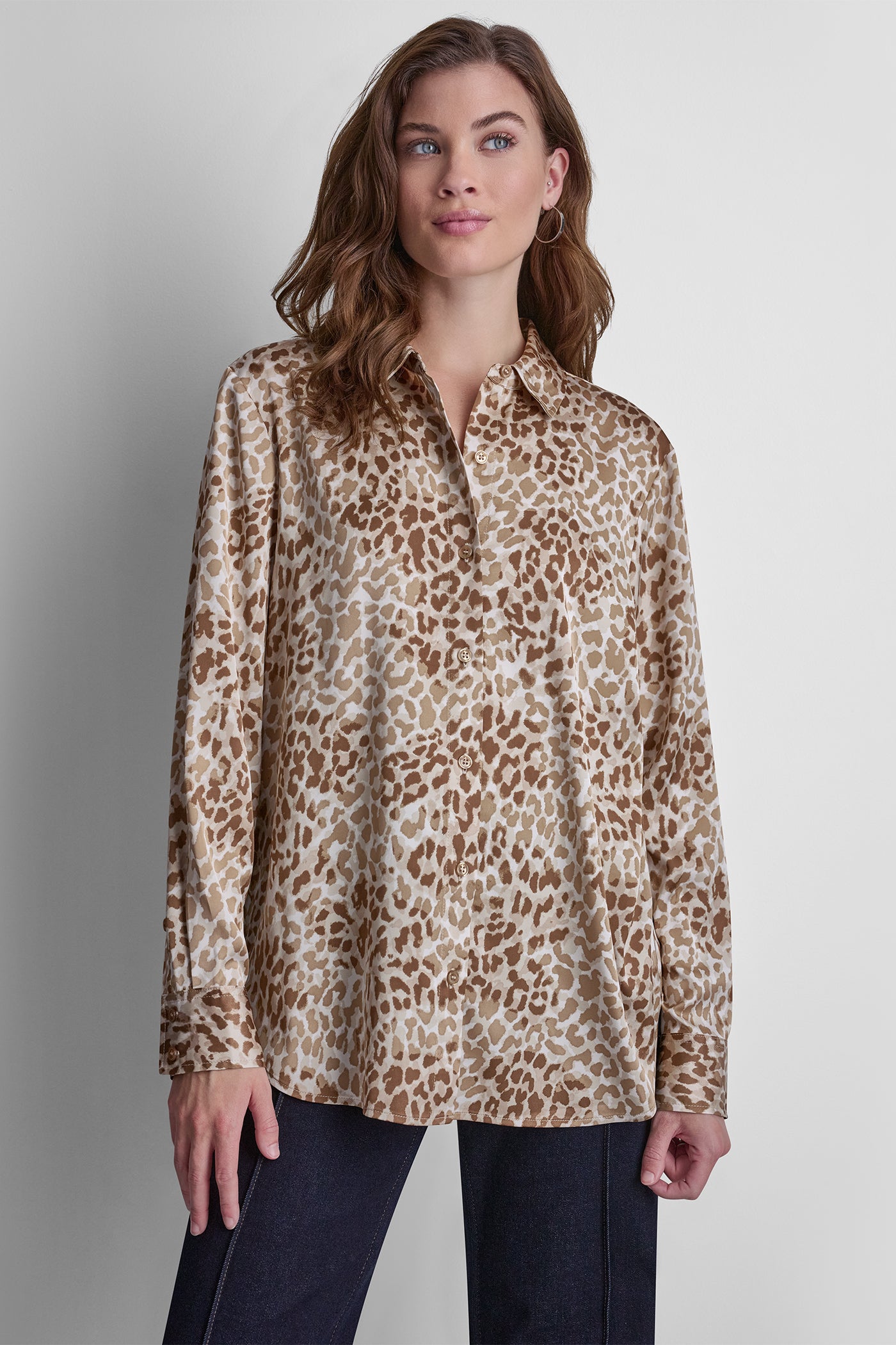 BUTTON FRONT PRINTED BLOUSE VIEW 5 | NEW NEUTRALS BUTTON FRONT PRINTED BLOUSE VIEW 5 | NEW NEUTRALS
