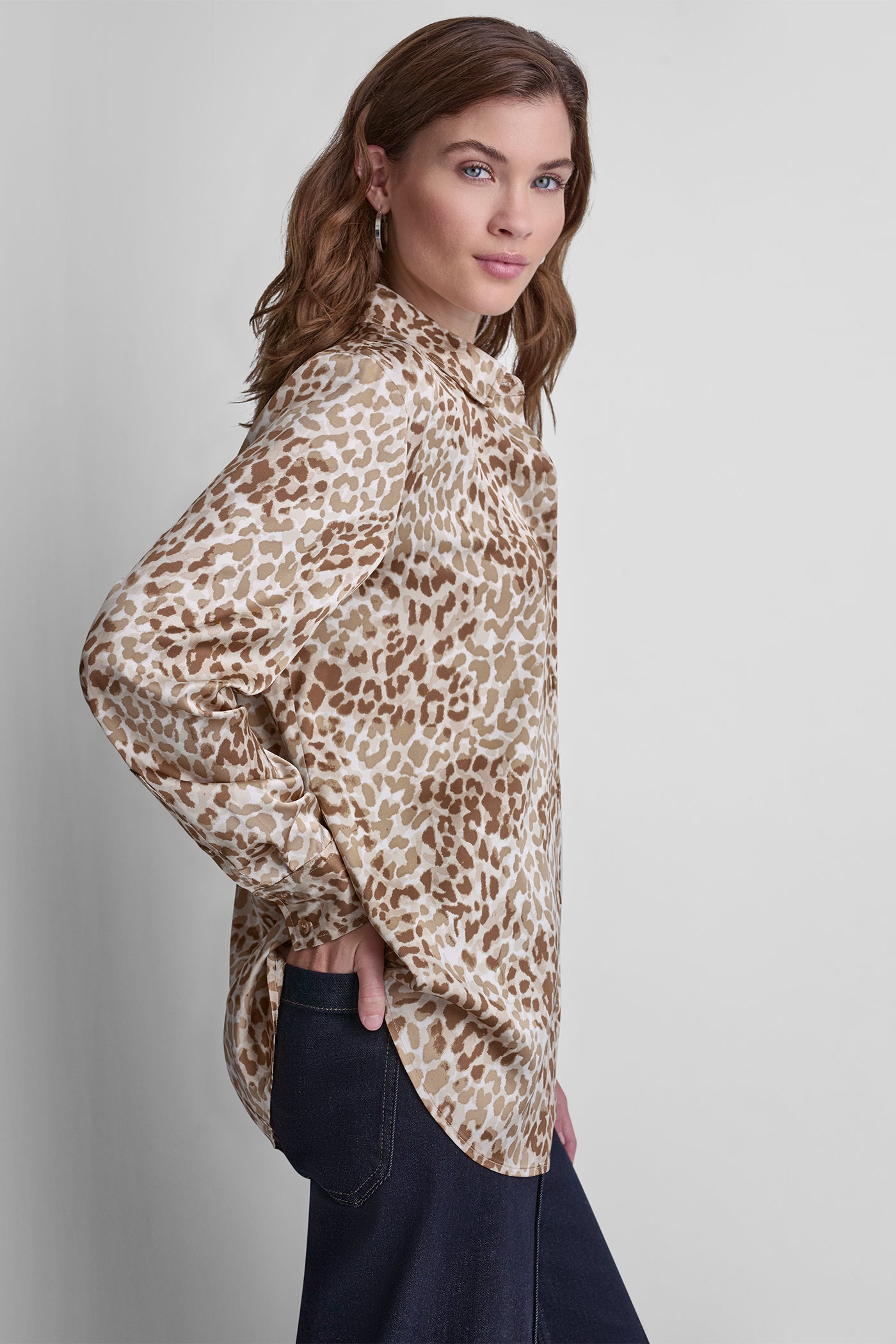 BUTTON FRONT PRINTED BLOUSE VIEW 4 | NEW NEUTRALS BUTTON FRONT PRINTED BLOUSE VIEW 4 | NEW NEUTRALS