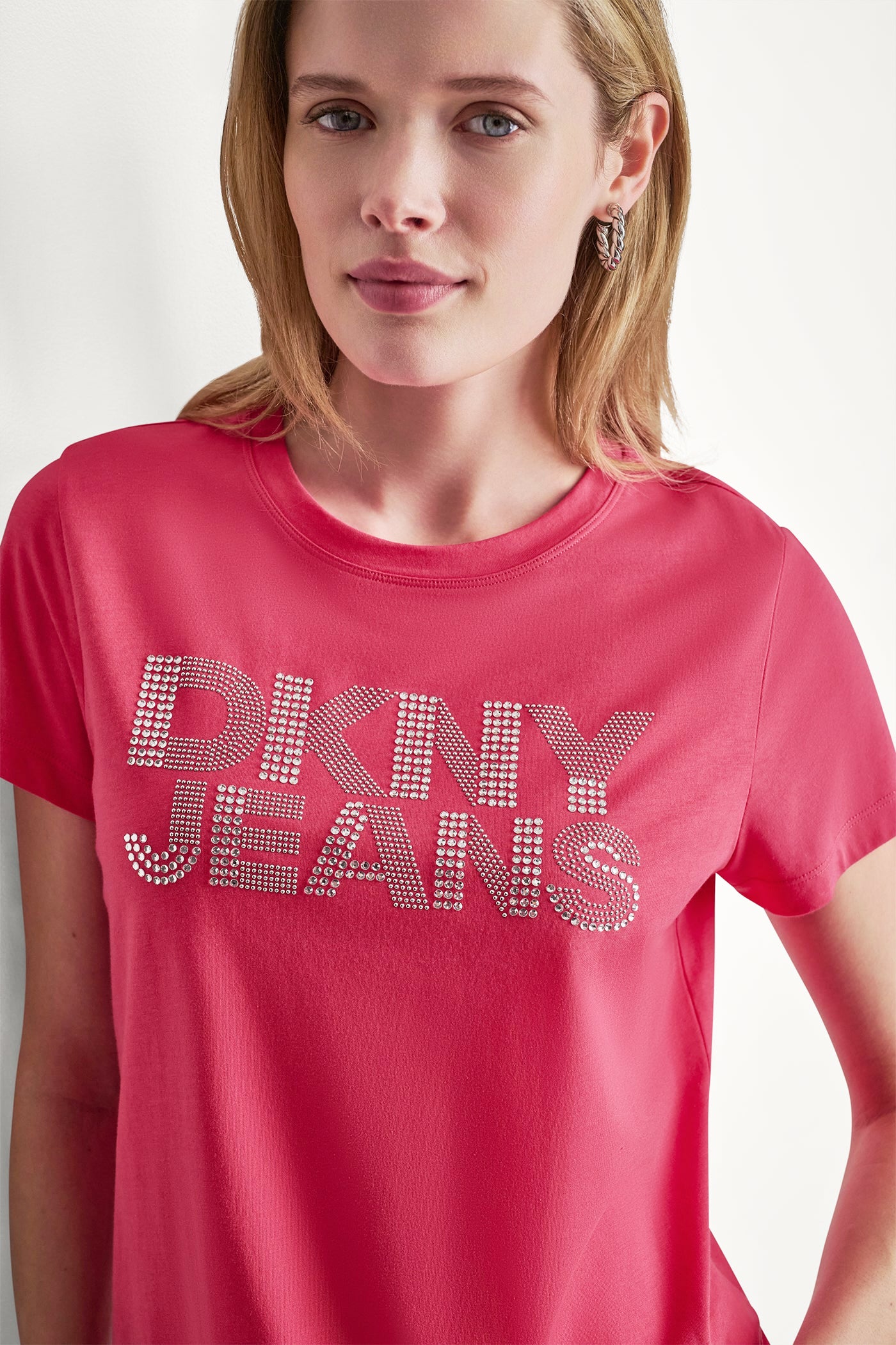 DKNY JEANS STACKED RHINESTONE DOME TEE View 2 | Gifts Under $100 DKNY JEANS STACKED RHINESTONE DOME TEE View 2 | Gifts Under $100