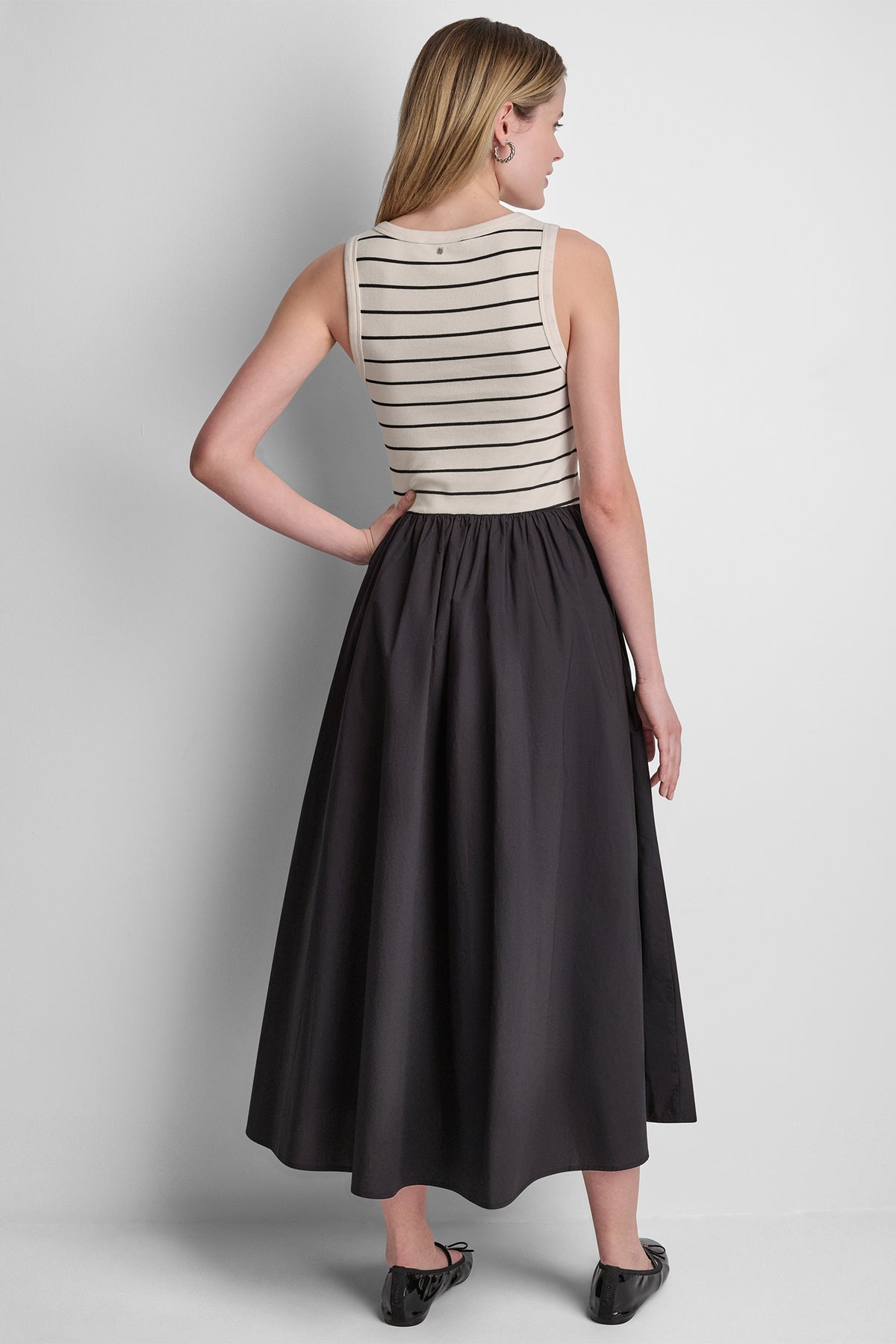 RIB HENLEY TANK MAXI DRESS VIEW 2