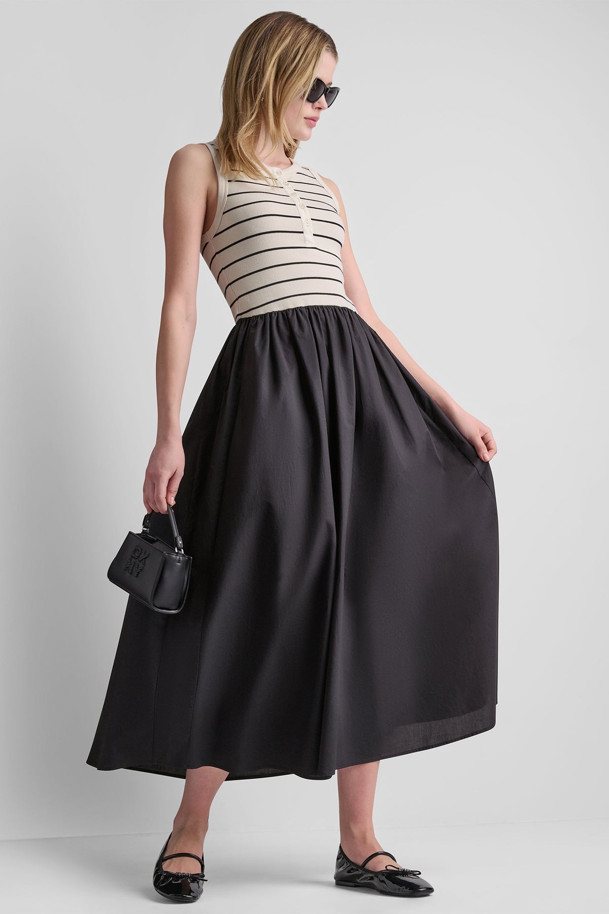 RIB HENLEY TANK MAXI DRESS VIEW 2