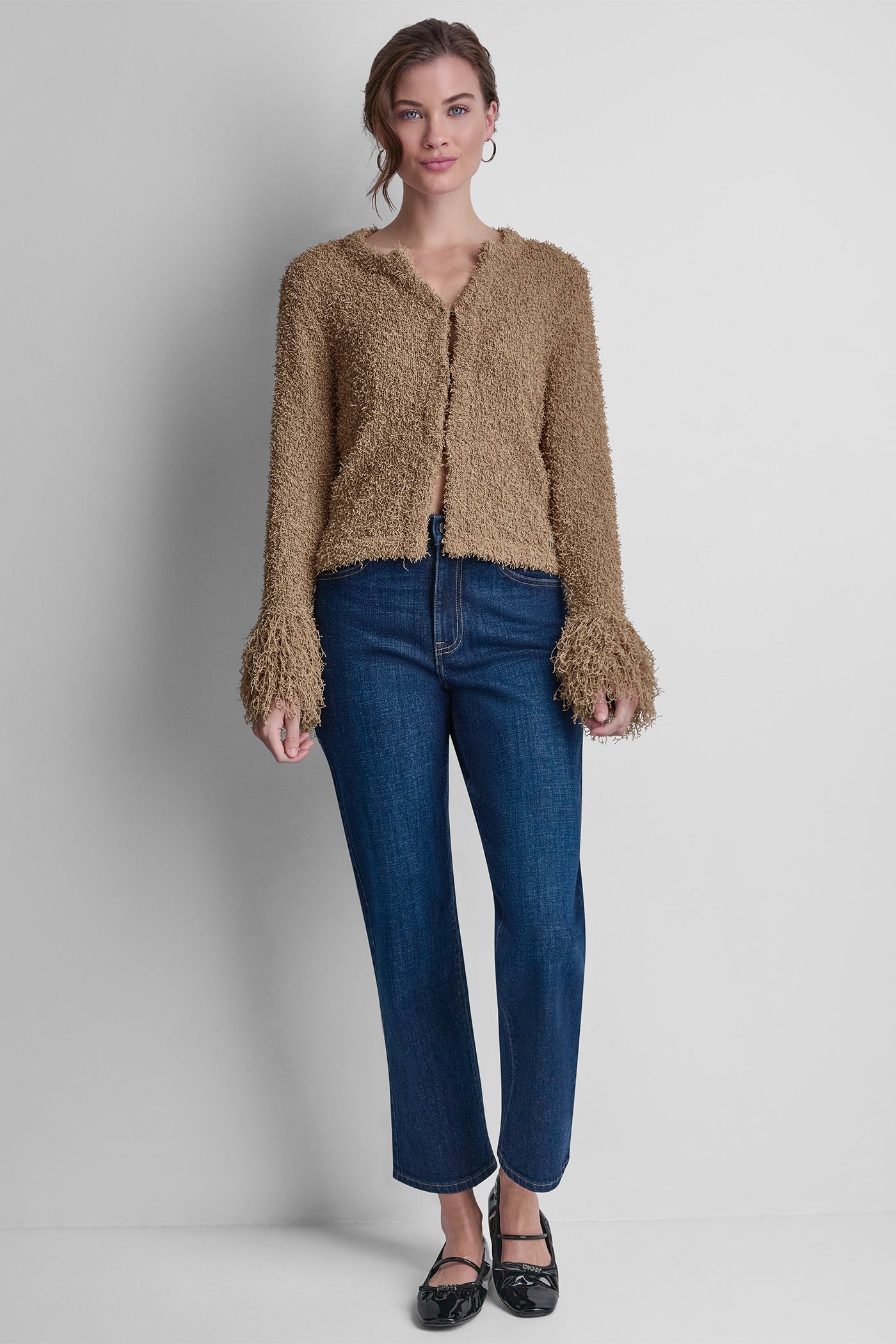 LONG SLEEVE FRINGE CARDIGAN VIEW 2