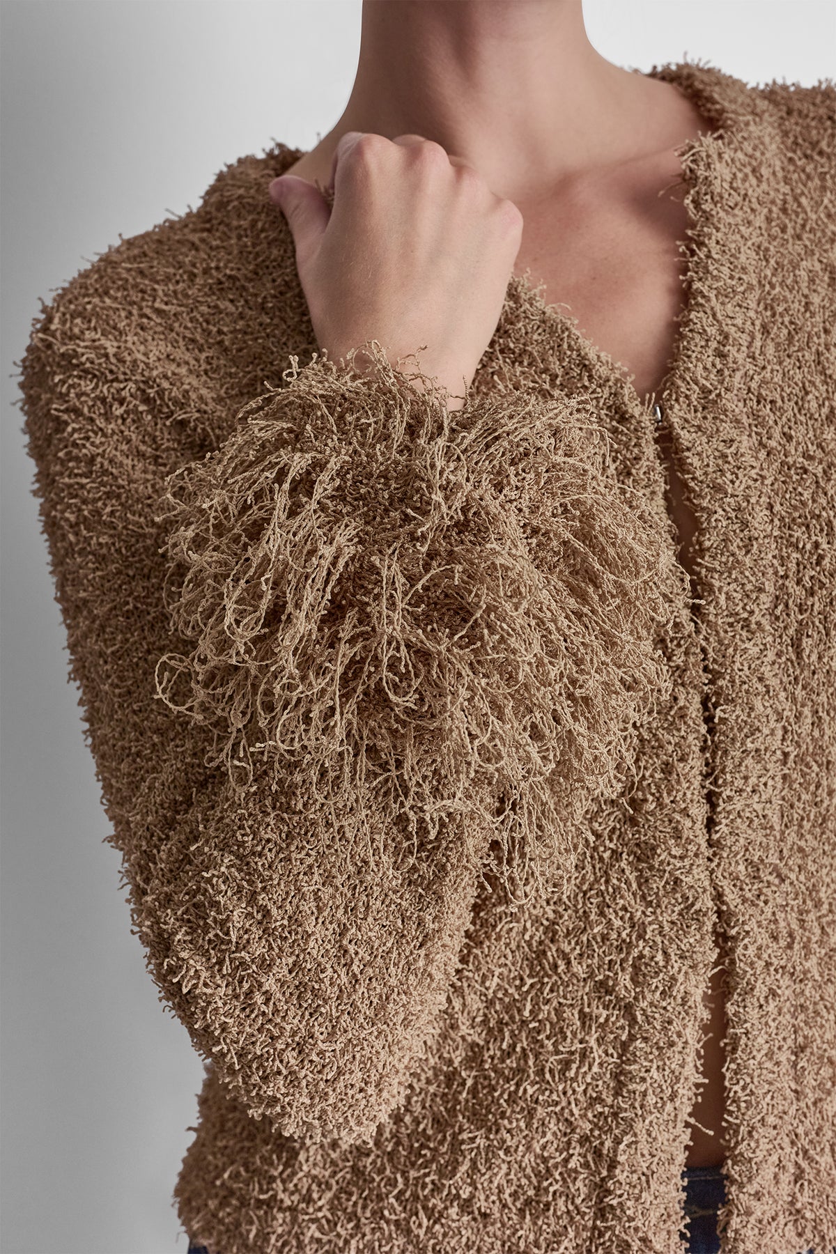 LONG SLEEVE FRINGE CARDIGAN VIEW 2