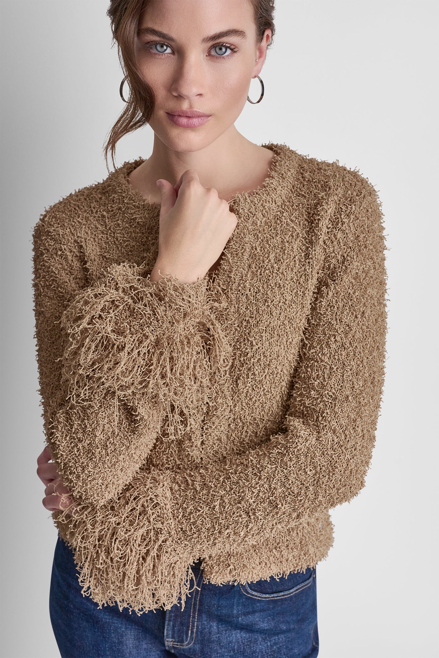 LONG SLEEVE FRINGE CARDIGAN View 2 | NEW NEUTRALS LONG SLEEVE FRINGE CARDIGAN View 2 | NEW NEUTRALS