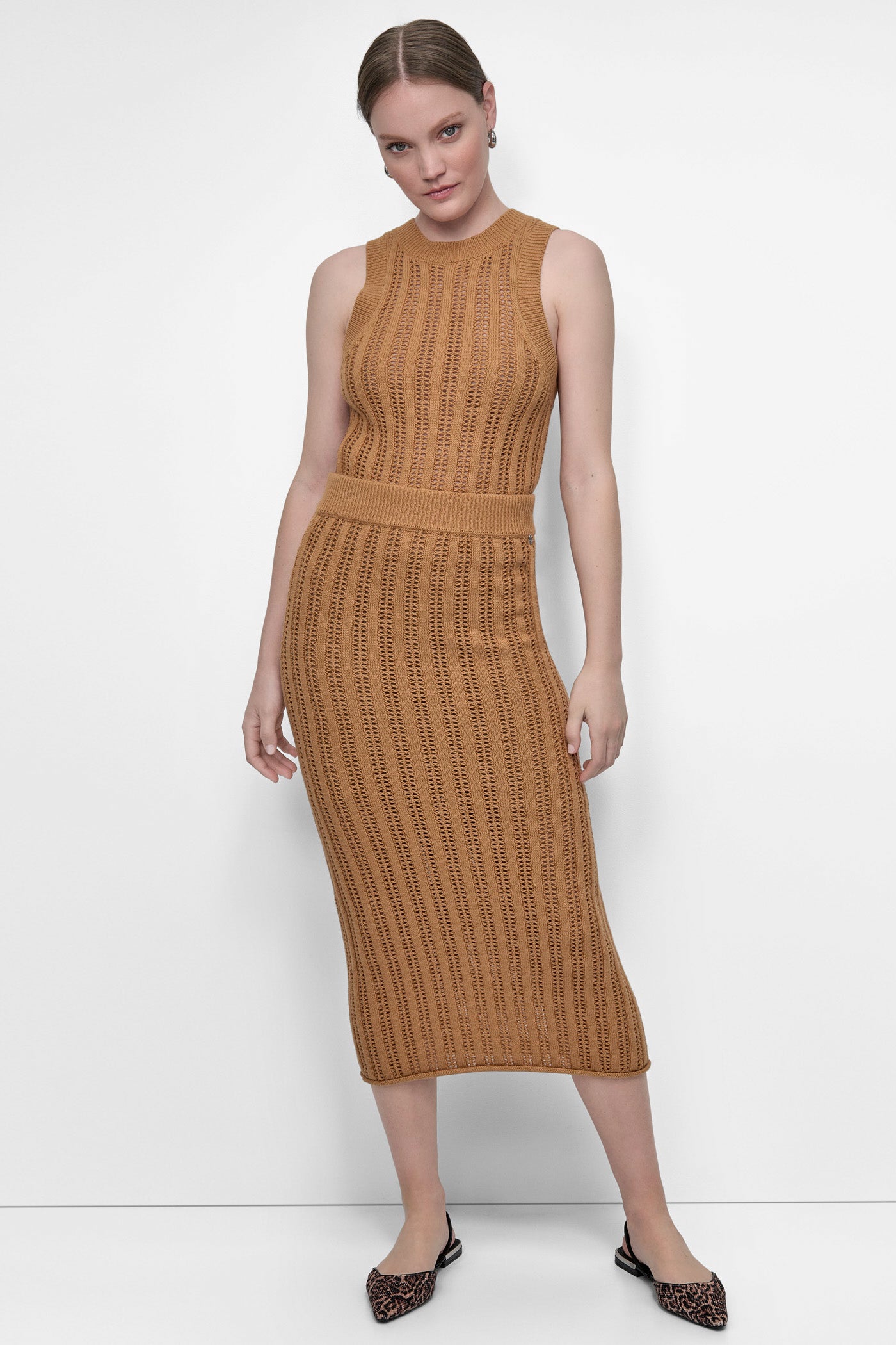 CABLE POINTELLE STITCH MIDI SKIRT VIEW 5 | DKNY JEANS CABLE POINTELLE STITCH MIDI SKIRT VIEW 5 | DKNY JEANS