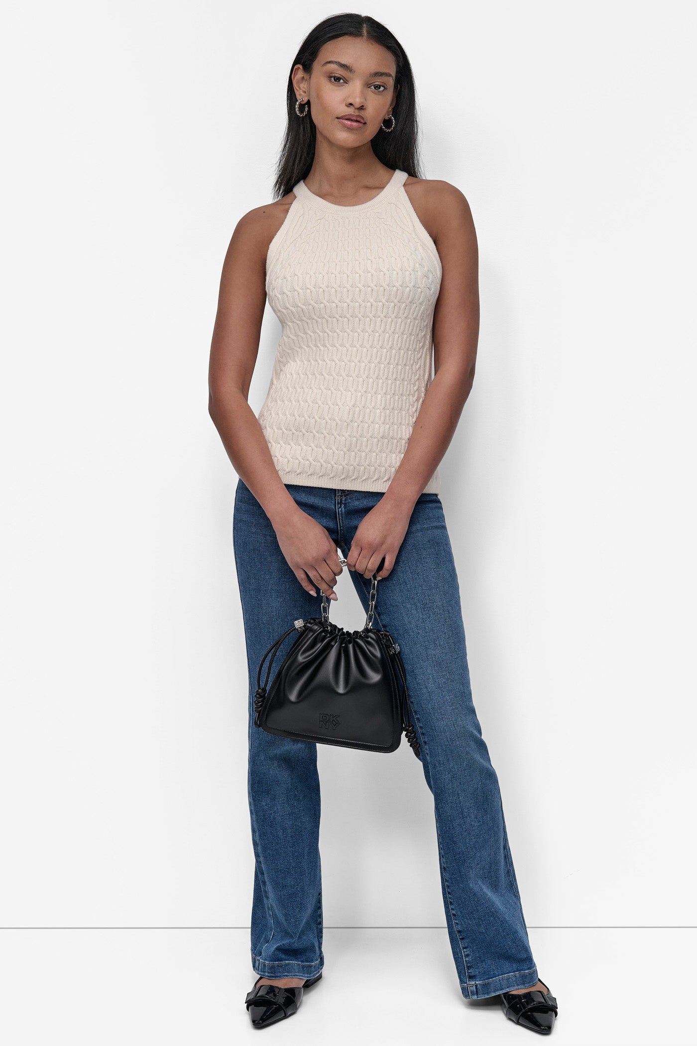 CABLE-KNIT HALTER-STYLE SWEATER VIEW 6 | Under $100 CABLE-KNIT HALTER-STYLE SWEATER VIEW 6 | Under $100