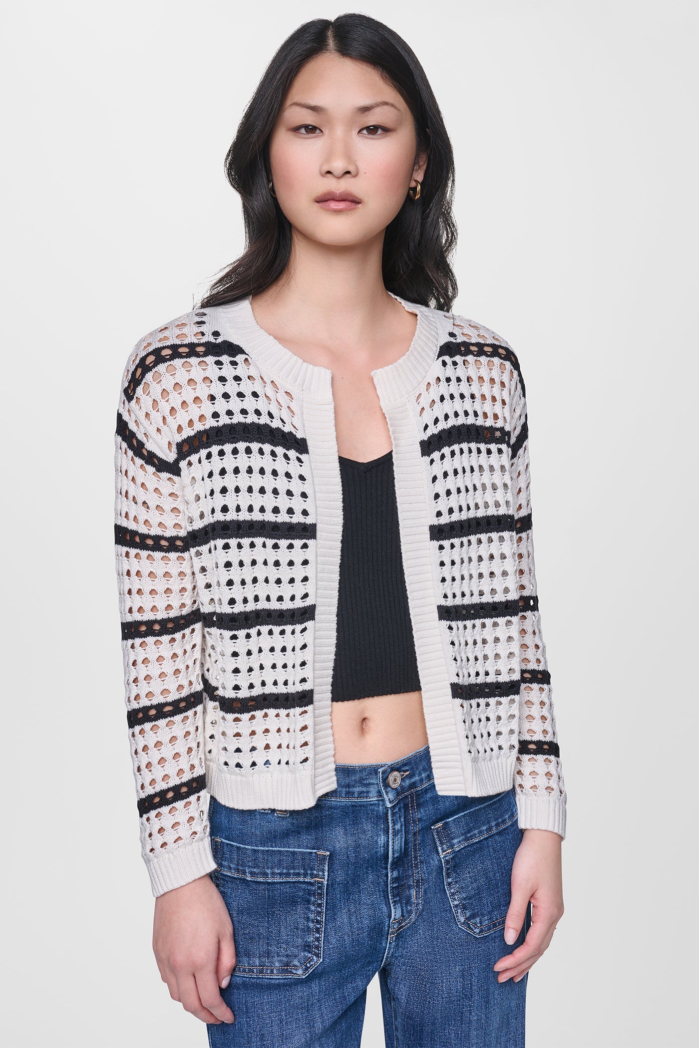 OPEN STITCH STRIPE CARDIGAN View 2 | SALE OPEN STITCH STRIPE CARDIGAN View 2 | SALE