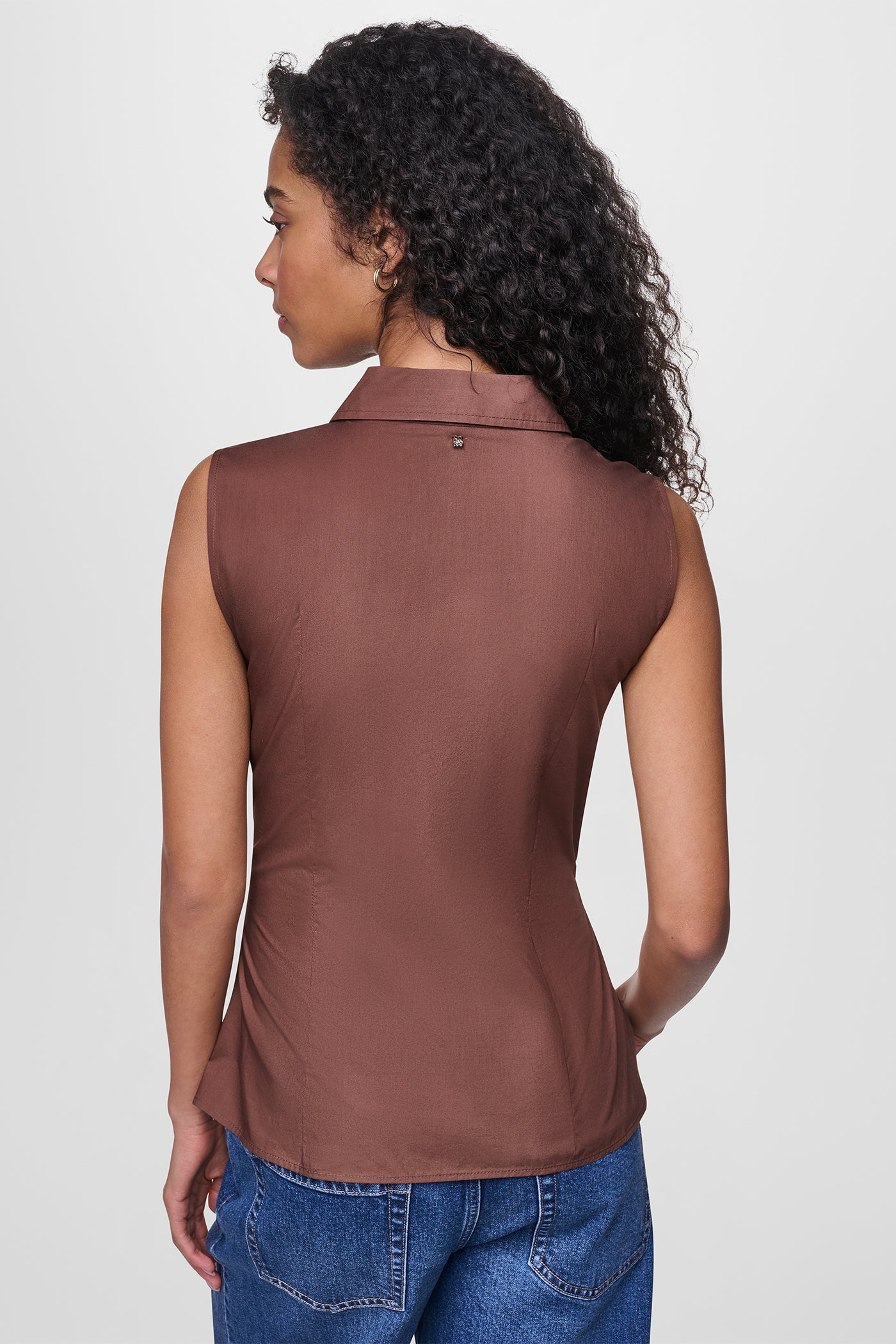 POPLIN TWIST FRONT SHIRT VIEW 3 | NEW NEUTRALS POPLIN TWIST FRONT SHIRT VIEW 3 | NEW NEUTRALS