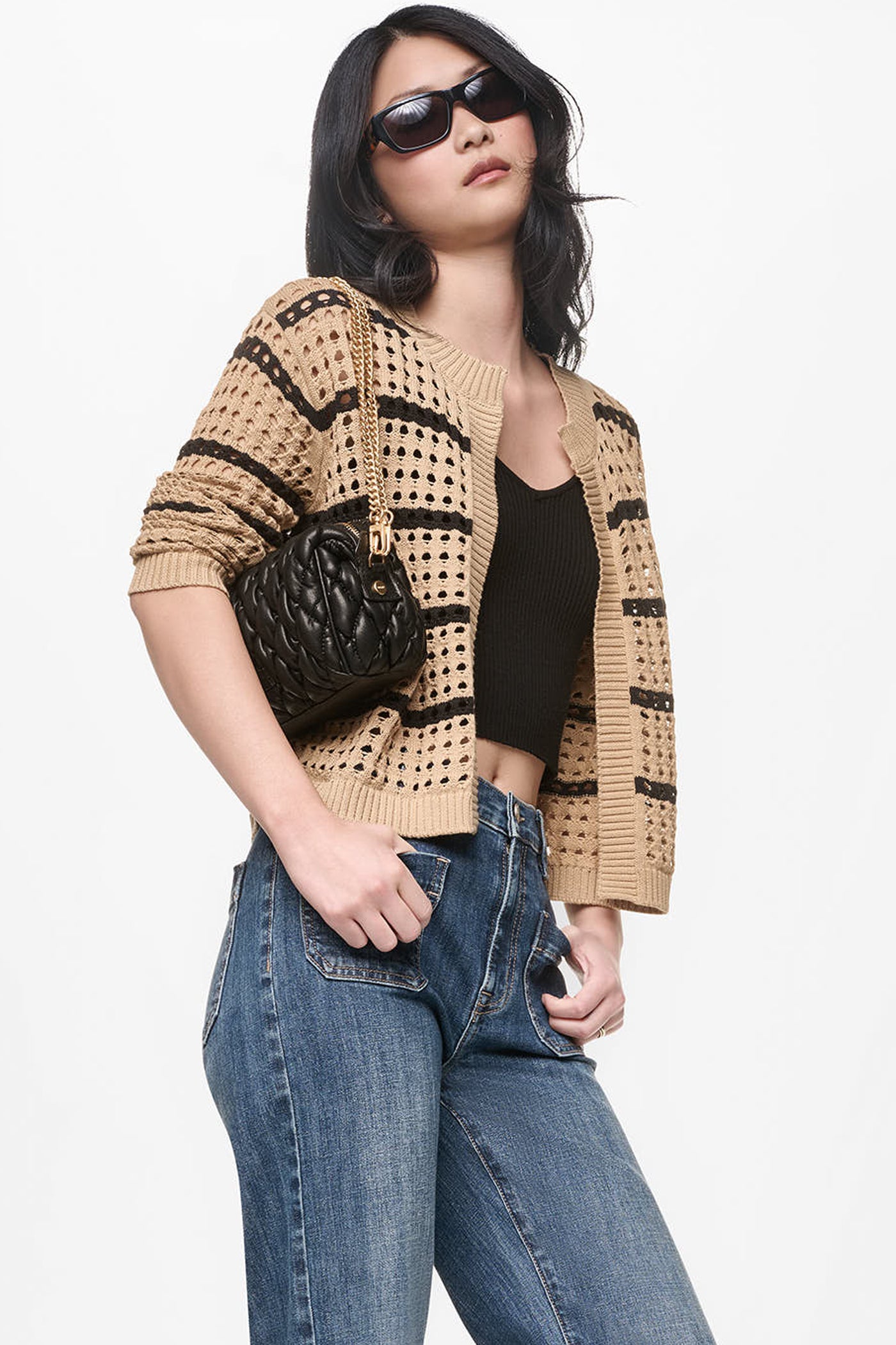 OPEN STITCH STRIPE CARDIGAN View 1 | SALE OPEN STITCH STRIPE CARDIGAN View 1 | SALE