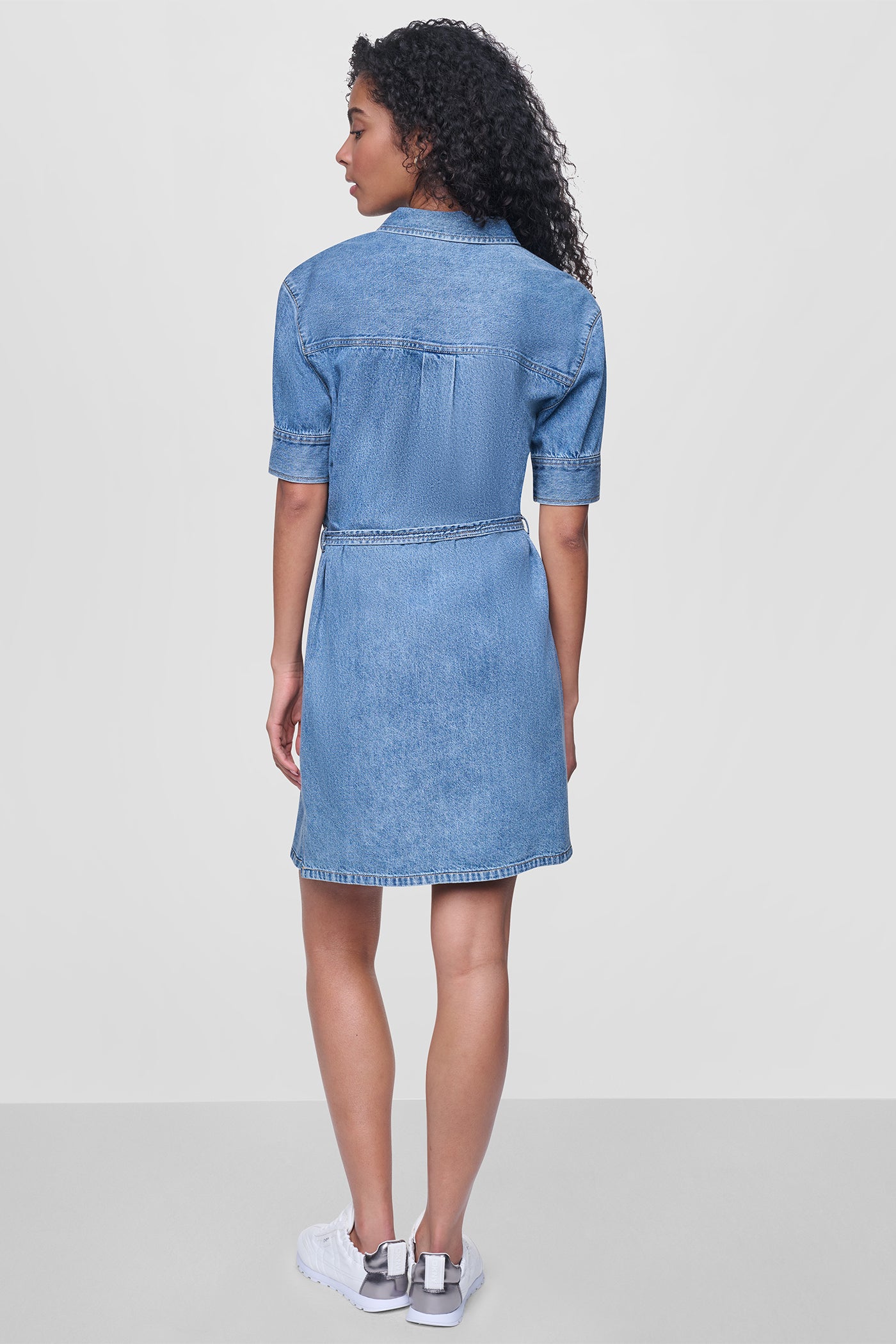 DENIM BUTTON-FRONT SHIRT DRESS VIEW 3 | Women's Clearance DENIM BUTTON-FRONT SHIRT DRESS VIEW 3 | Women's Clearance
