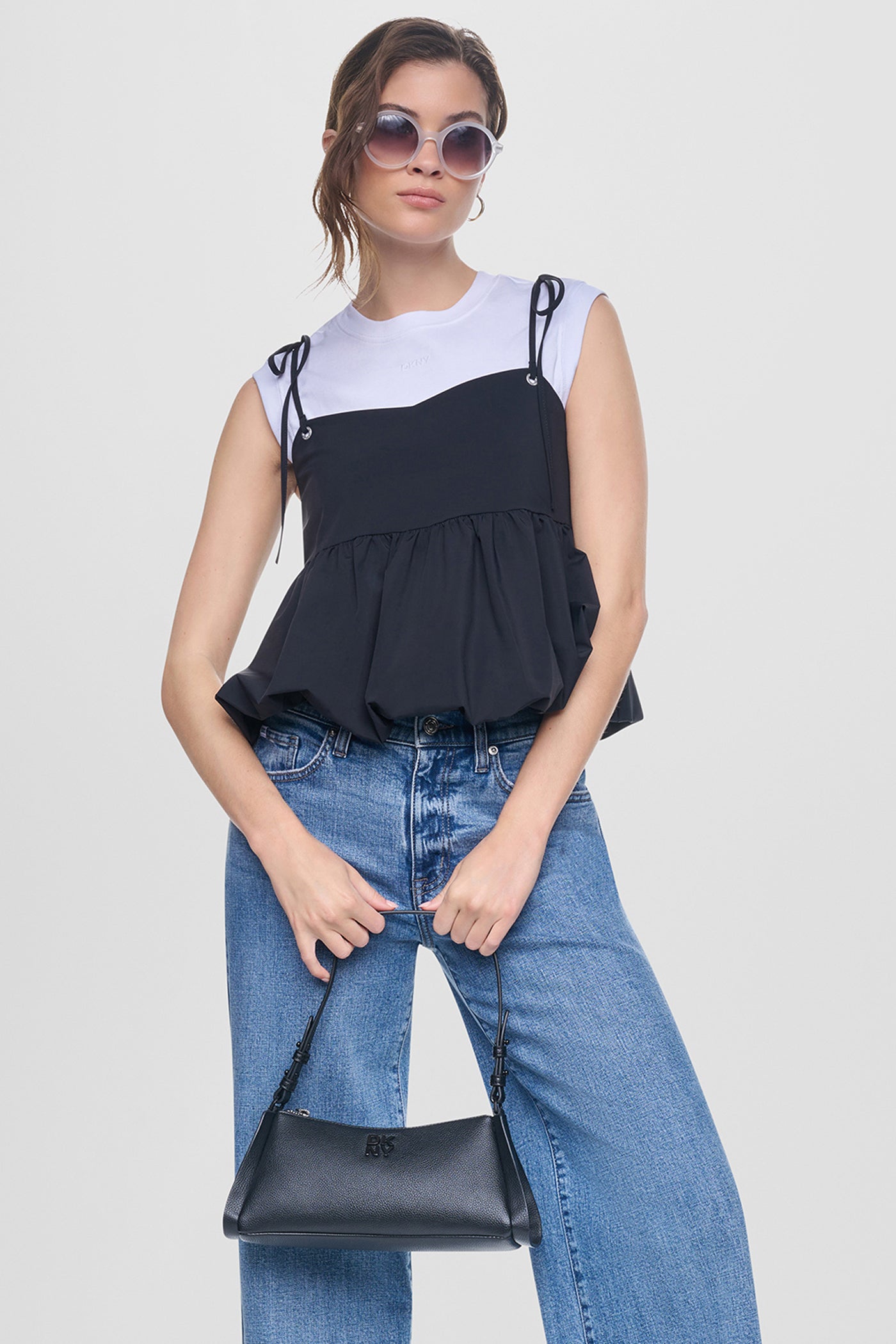 PEPLUM TANK WITH TIED STRAPS View 1 | Gifts Under $100 PEPLUM TANK WITH TIED STRAPS View 1 | Gifts Under $100