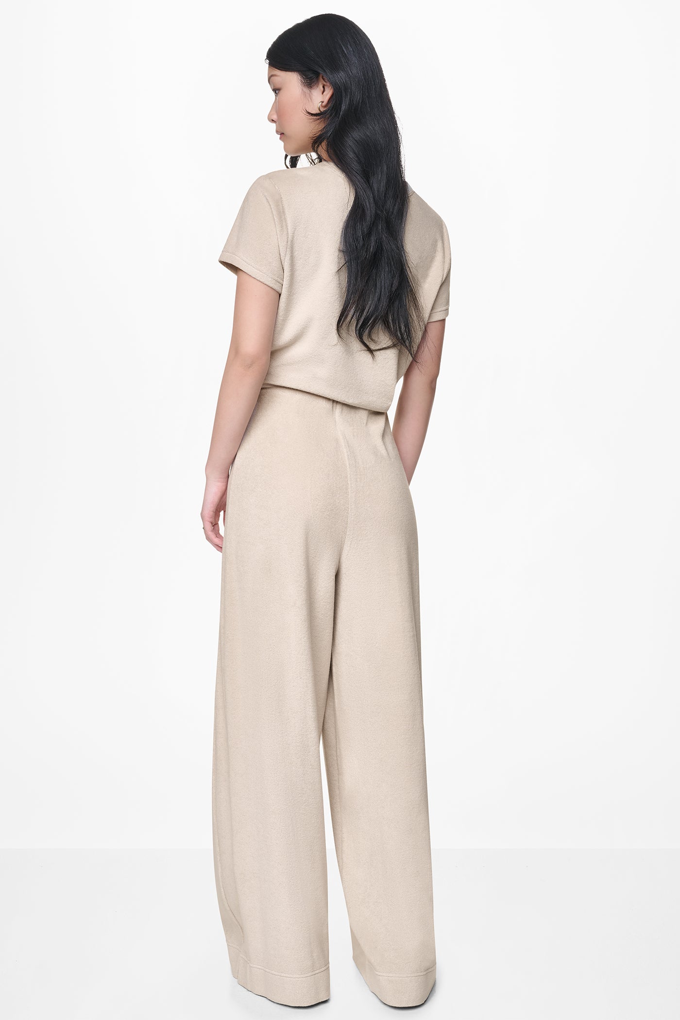 TOWELLING TERRY HIGH-RISE WIDE LEG PANT VIEW 5 | Pants & Denim TOWELLING TERRY HIGH-RISE WIDE LEG PANT VIEW 5 | Pants & Denim