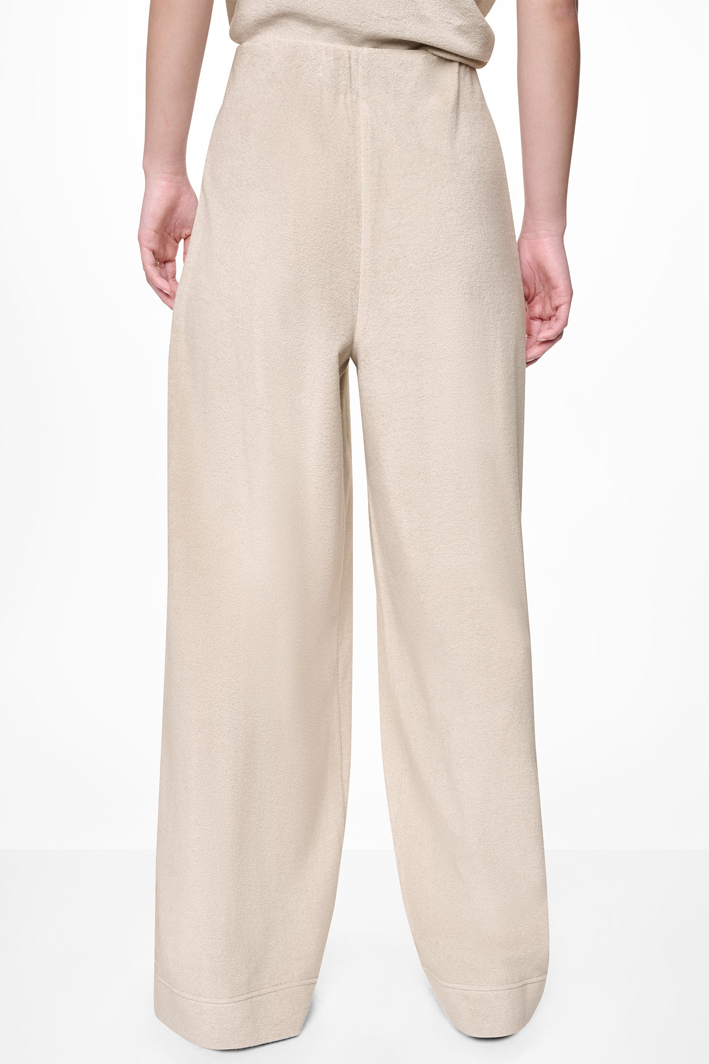 TOWELLING TERRY HIGH-RISE WIDE LEG PANT VIEW 3 | Pants & Denim TOWELLING TERRY HIGH-RISE WIDE LEG PANT VIEW 3 | Pants & Denim