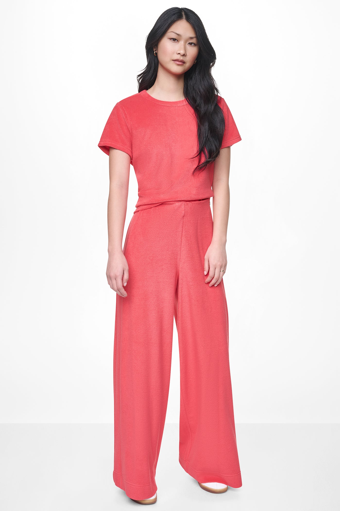 TOWELLING TERRY HIGH RISE WIDE LEG PANT View 1 | SALE TOWELLING TERRY HIGH RISE WIDE LEG PANT View 1 | SALE