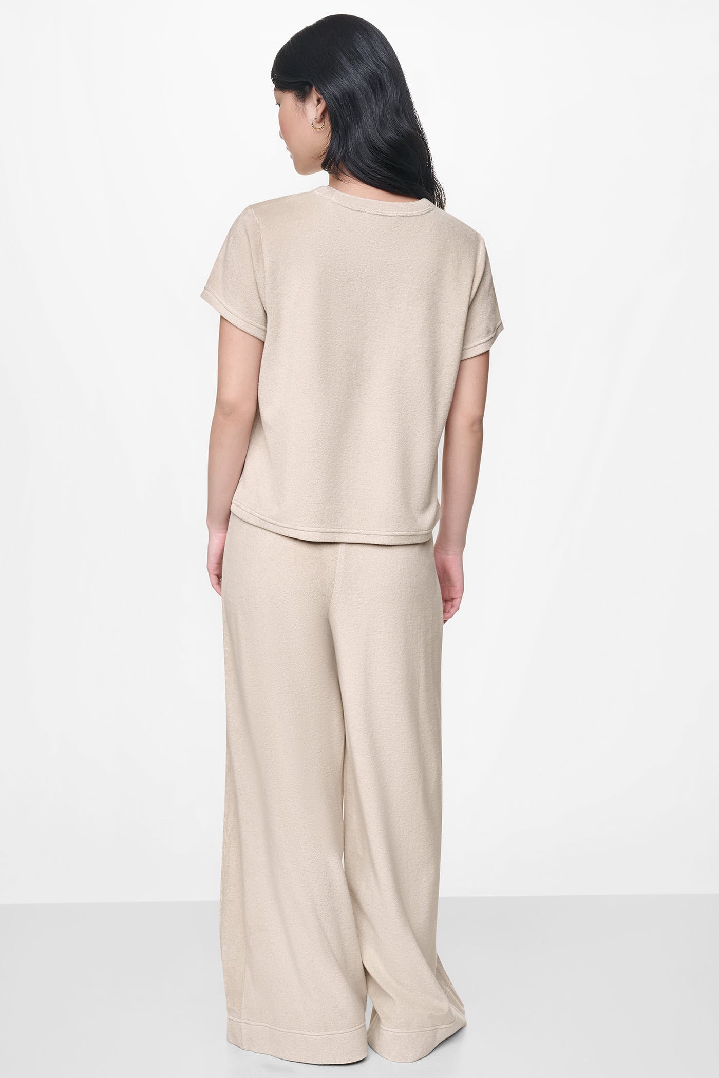 TOWELLING TERRY CREW NECK TEE VIEW 3 TOWELLING TERRY CREW NECK TEE VIEW 3