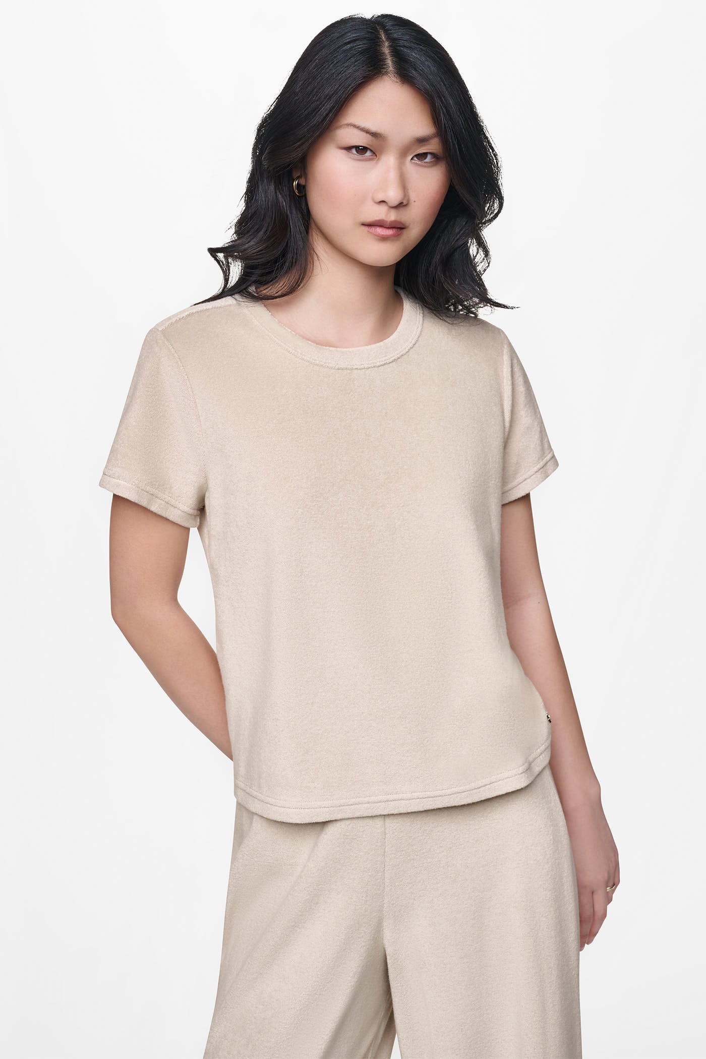 TOWELLING TERRY CREW NECK TEE VIEW 5 TOWELLING TERRY CREW NECK TEE VIEW 5