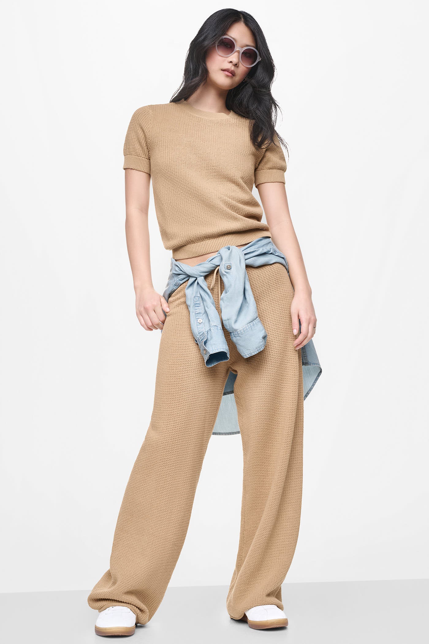 TUCK STITCH HIGH-RISE DRAWSTRING PANT View 1 | Pants & Denim TUCK STITCH HIGH-RISE DRAWSTRING PANT View 1 | Pants & Denim
