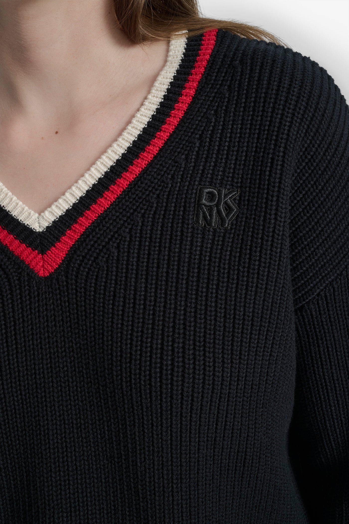 STRIPED LOGO-EMBELLISHED SWEATER VIEW 5 | 9-5 Edit STRIPED LOGO-EMBELLISHED SWEATER VIEW 5 | 9-5 Edit