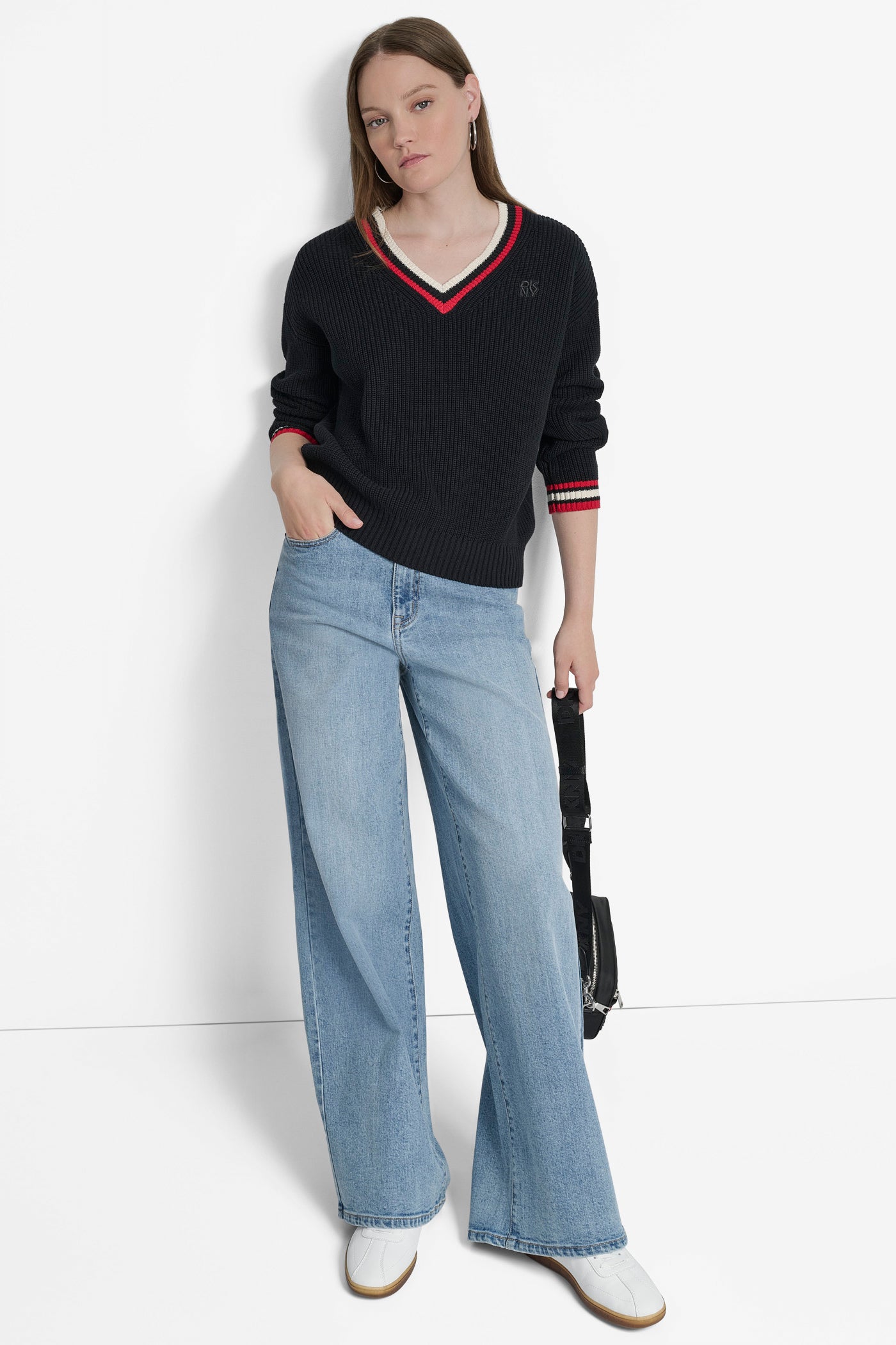 STRIPED LOGO-EMBELLISHED SWEATER VIEW 6 | 9-5 Edit STRIPED LOGO-EMBELLISHED SWEATER VIEW 6 | 9-5 Edit