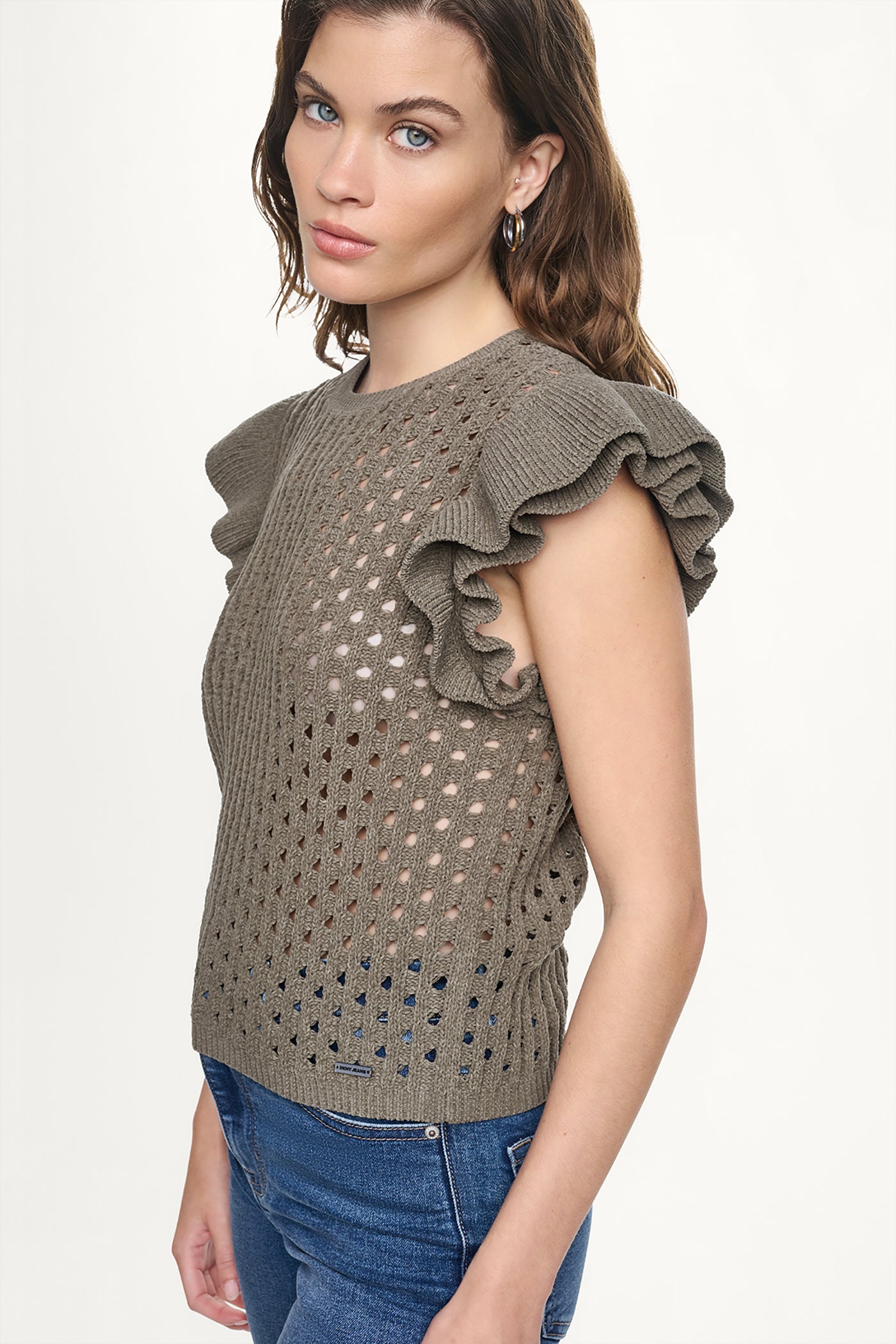 CHENILLE FLUTTER SLEEVE SWEATER View 1 | Gifts Under $100 CHENILLE FLUTTER SLEEVE SWEATER View 1 | Gifts Under $100