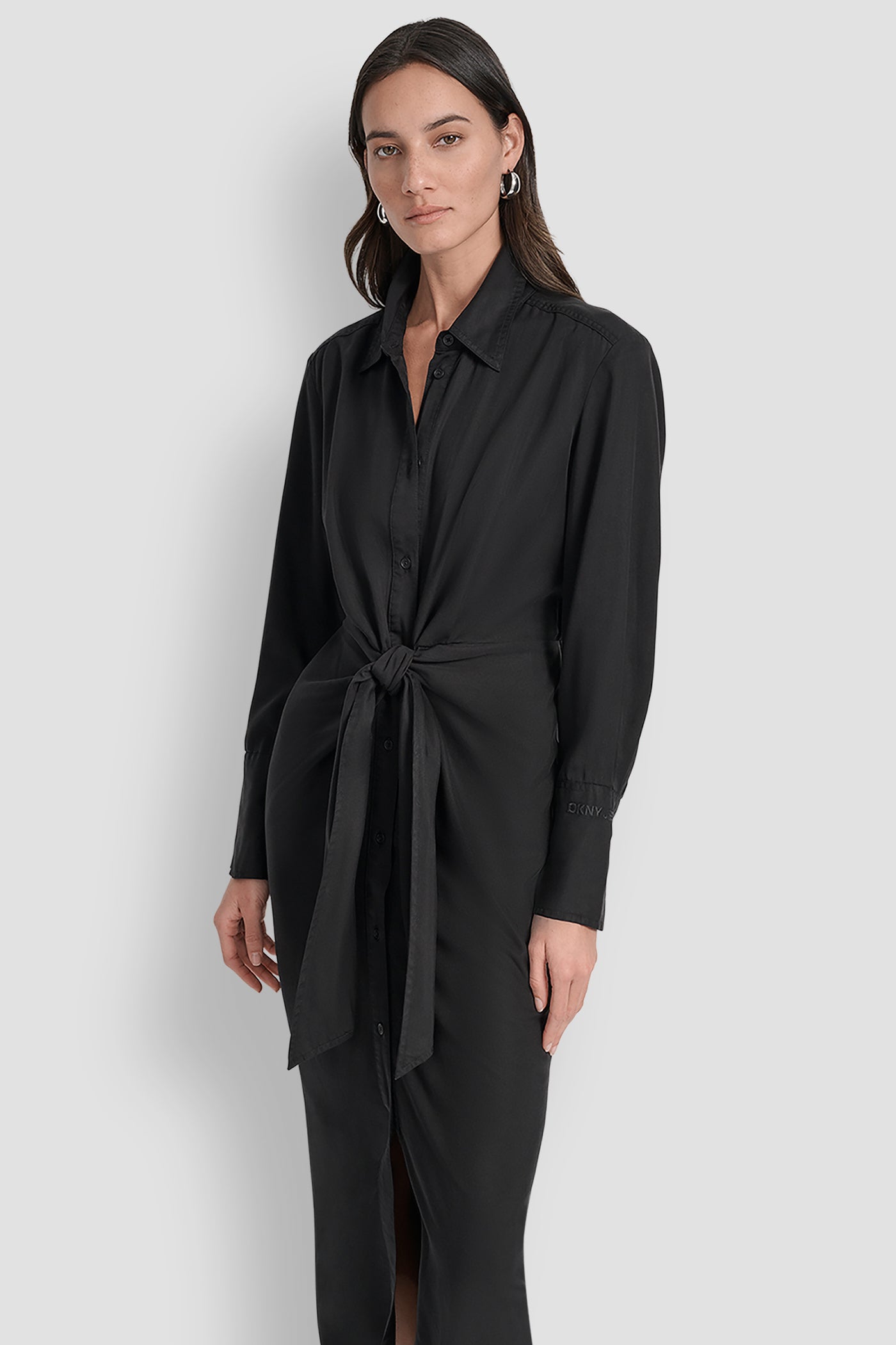 GARMENT DYE LONG SLEEVE BUTTON FRONT SHIRT DRESS View 2 | Gifts For Her GARMENT DYE LONG SLEEVE BUTTON FRONT SHIRT DRESS View 2 | Gifts For Her