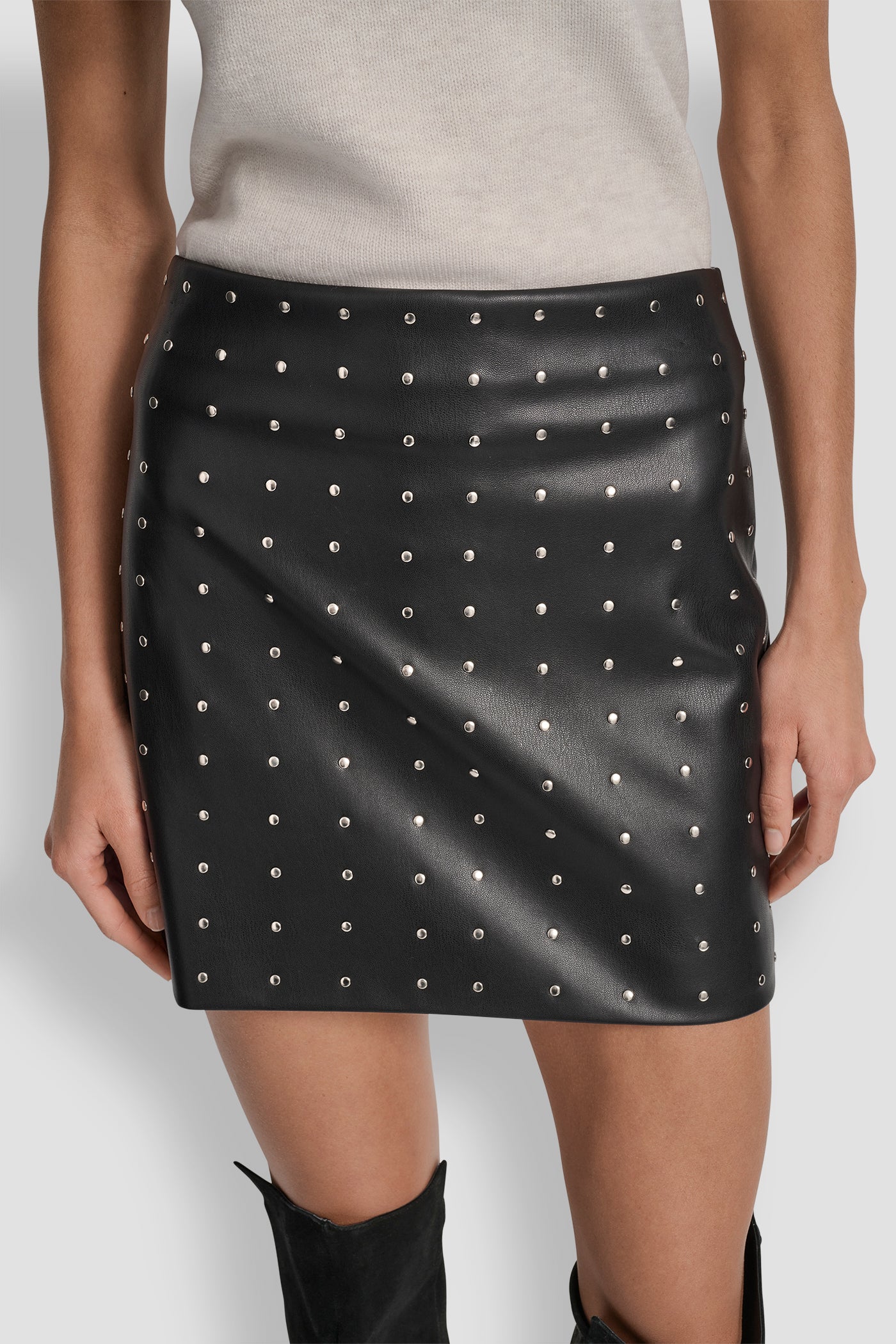 EMBELLISHED FAUX LEATHER SKIRT VIEW 6 | Skirts EMBELLISHED FAUX LEATHER SKIRT VIEW 6 | Skirts