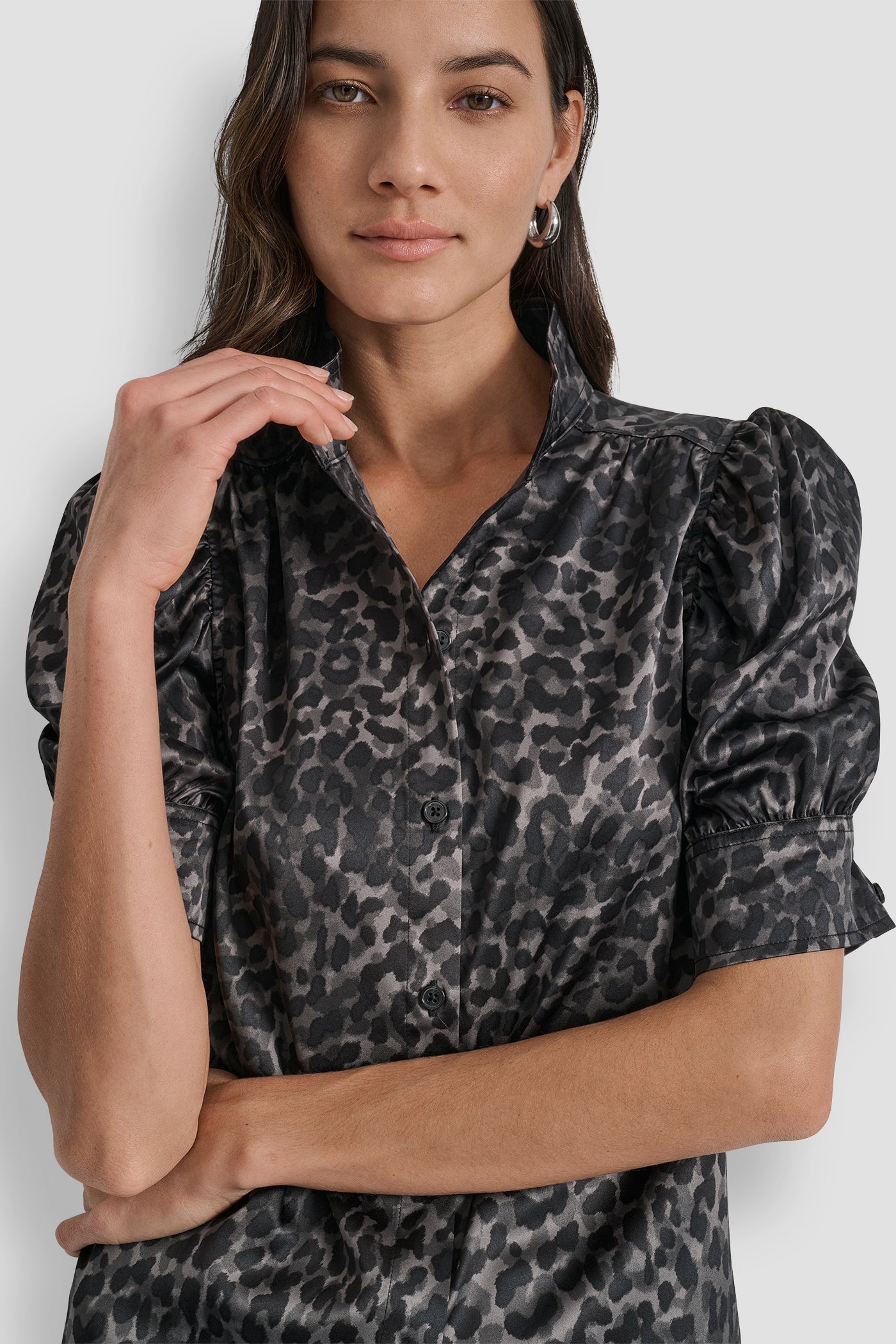 PUFF SLEEVE STAND COLLAR SHIRT VIEW 5 | Women's Clearance PUFF SLEEVE STAND COLLAR SHIRT VIEW 5 | Women's Clearance