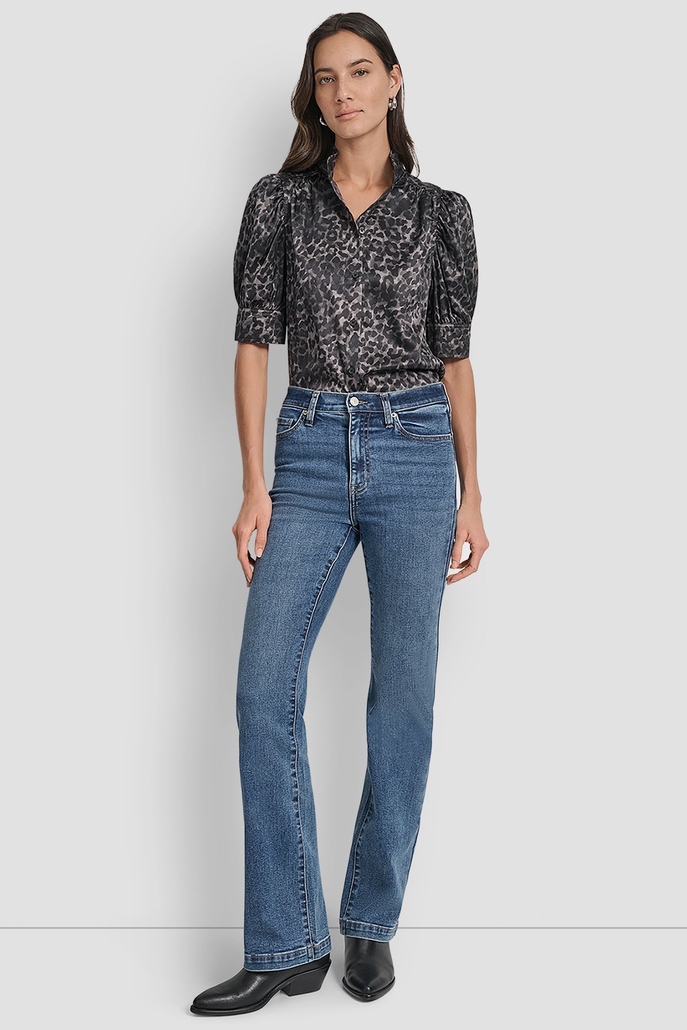 PUFF SLEEVE STAND COLLAR SHIRT VIEW 6 | Women's Clearance PUFF SLEEVE STAND COLLAR SHIRT VIEW 6 | Women's Clearance