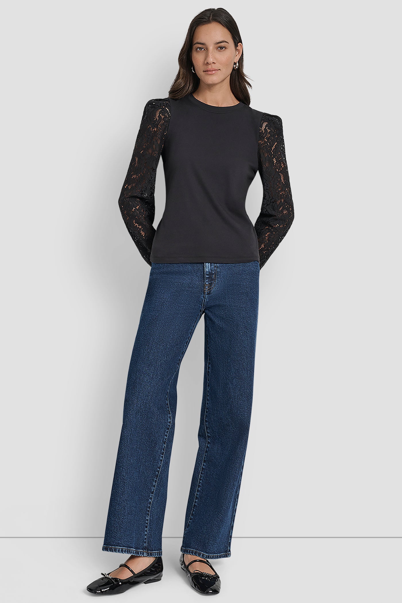 LACE PUFF LONG SLEEVE CREW NECK TEE VIEW 5 | New Arrivals LACE PUFF LONG SLEEVE CREW NECK TEE VIEW 5 | New Arrivals