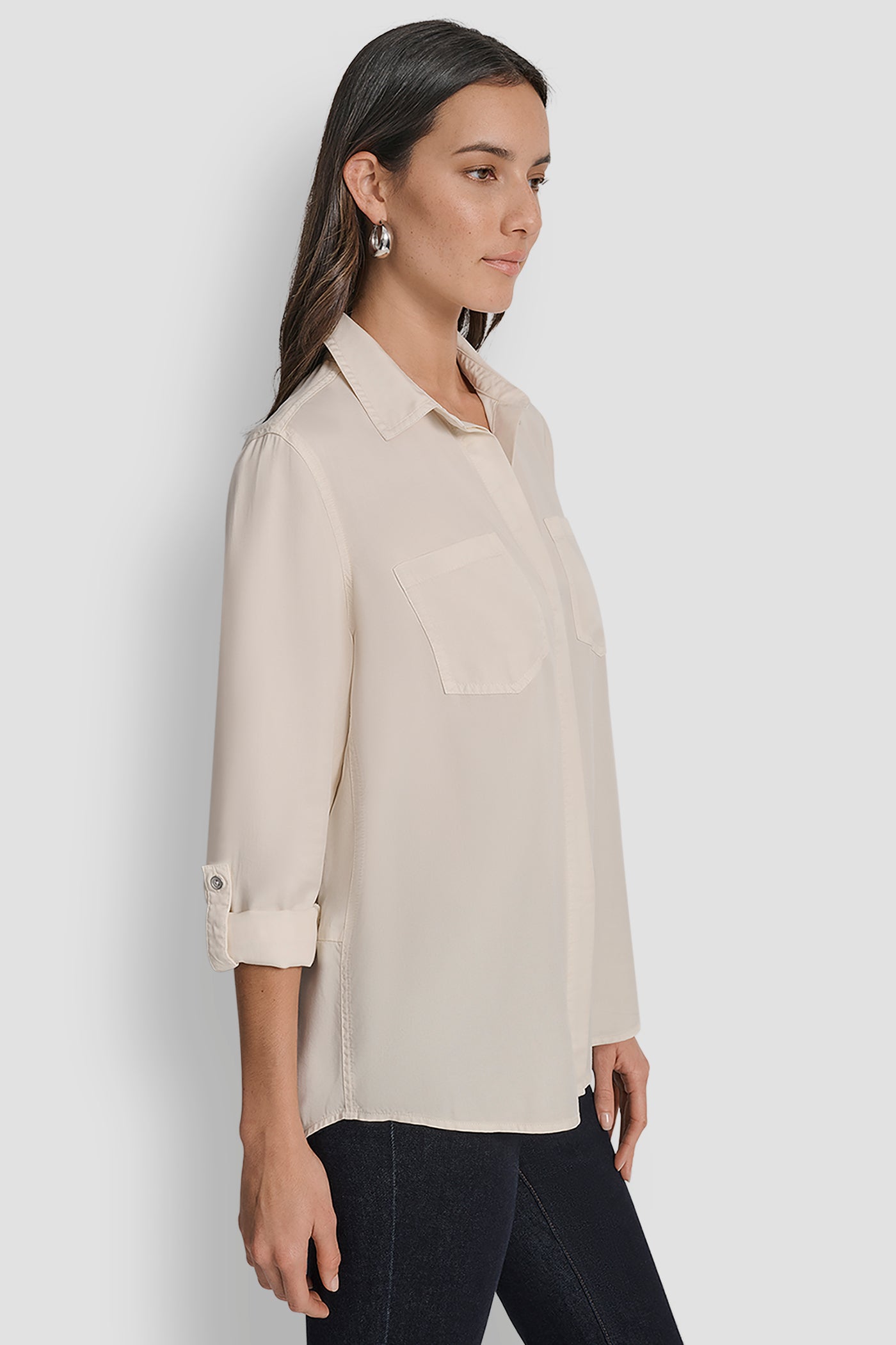 SPLIT BACK BUTTON FRONT WITH ROLL TAB VIEW 3 | New Arrivals SPLIT BACK BUTTON FRONT WITH ROLL TAB VIEW 3 | New Arrivals