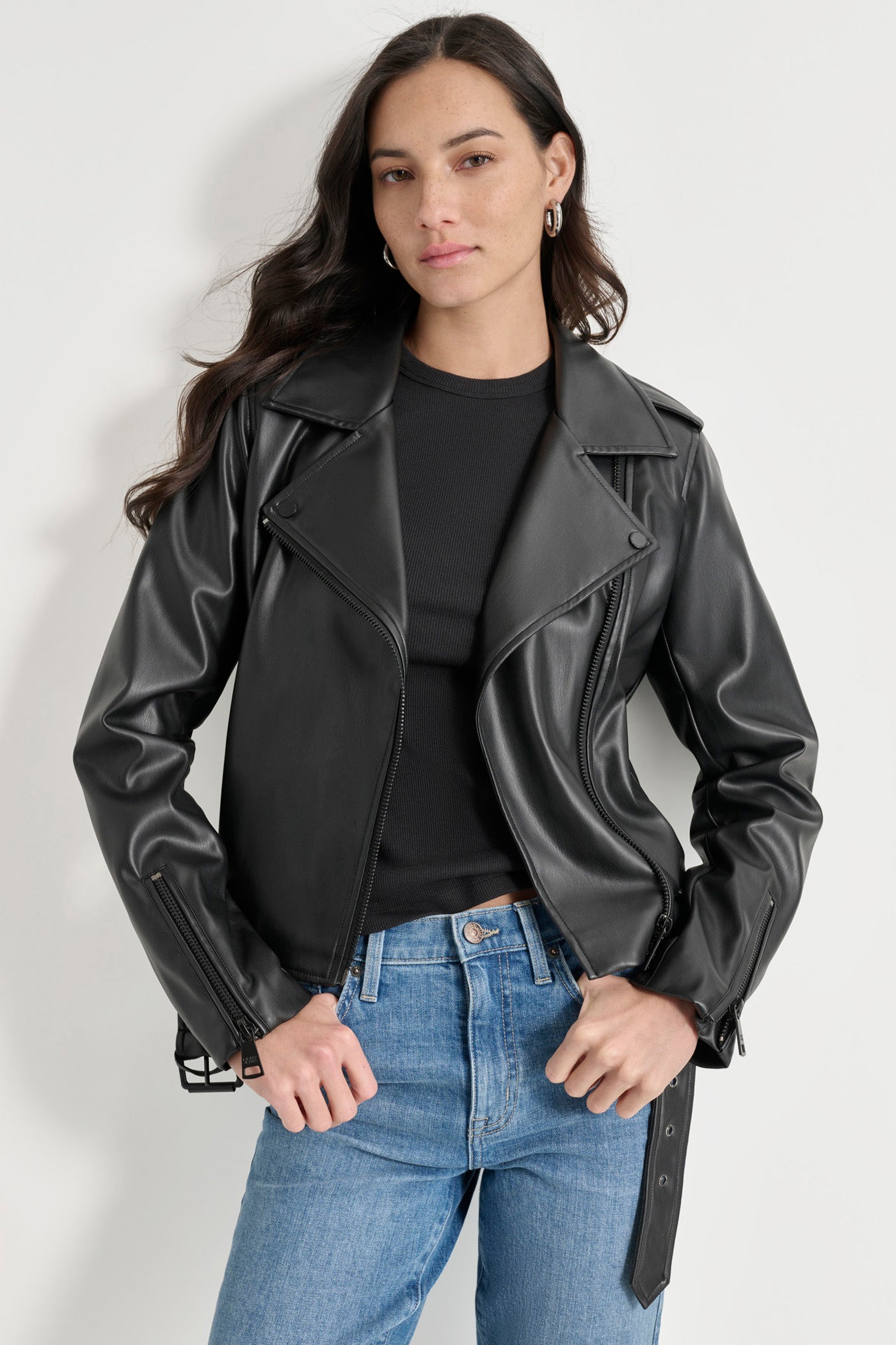 FAUX LEATHER MOTO JACKET VIEW 1 | Lightweight Jackets FAUX LEATHER MOTO JACKET VIEW 1 | Lightweight Jackets