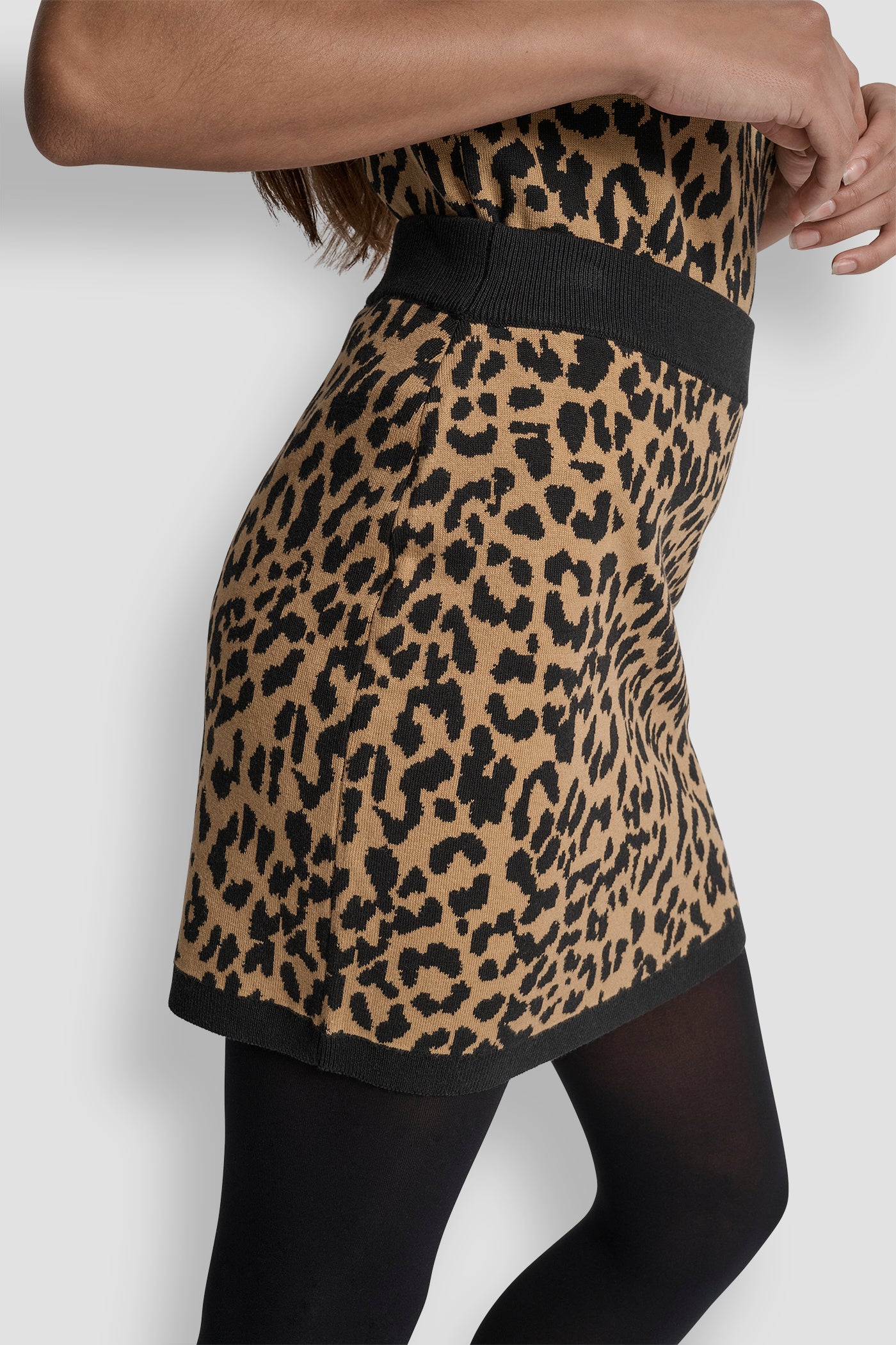 CHEETAH JACQUARD MINI SWEATER SKIRT VIEW 4 | Women's Clearance CHEETAH JACQUARD MINI SWEATER SKIRT VIEW 4 | Women's Clearance