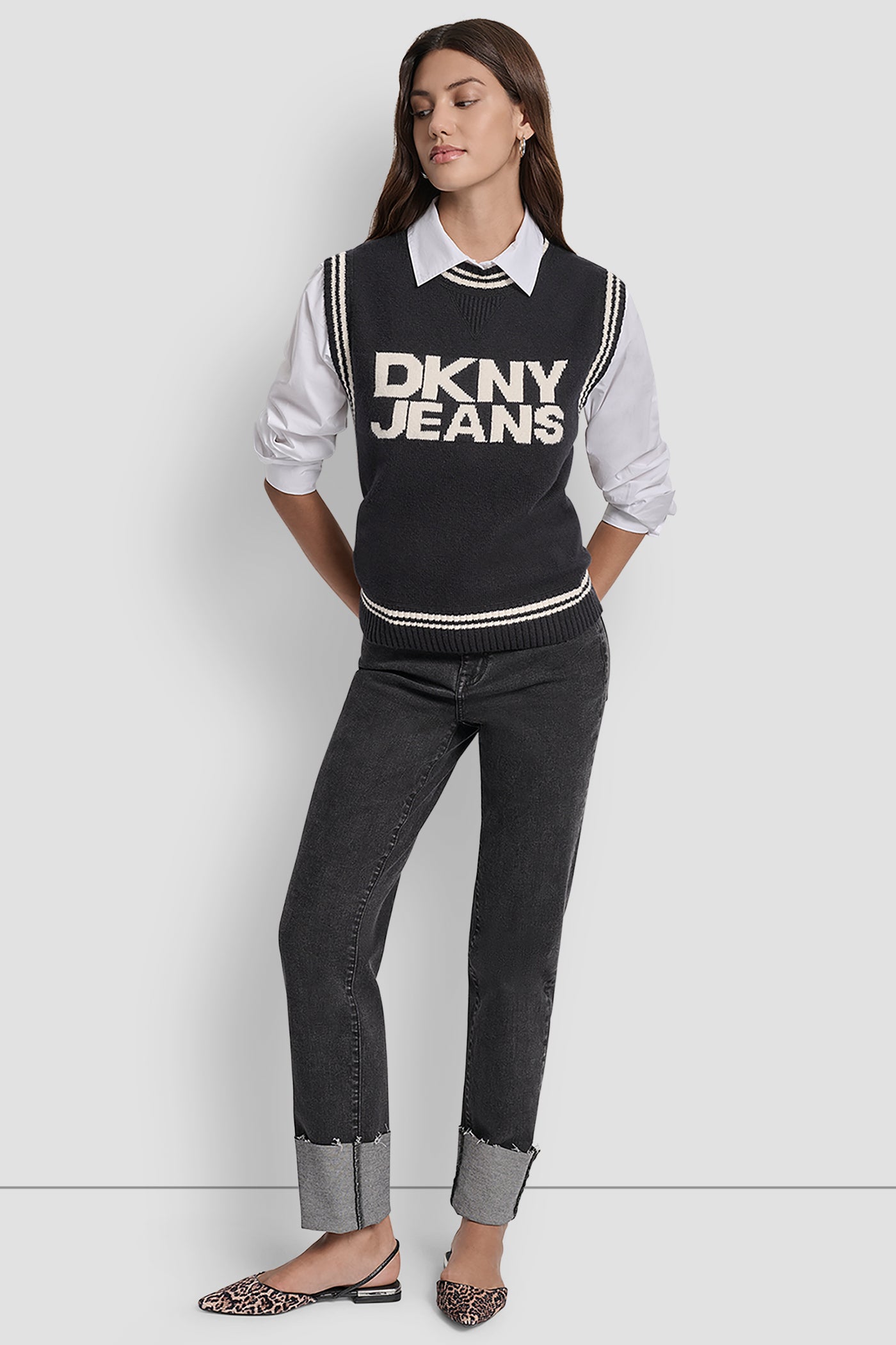 LOGO-JACQUARD SWEATER VEST VIEW 6 | WOMEN'S SWEATERS & TOPS LOGO-JACQUARD SWEATER VEST VIEW 6 | WOMEN'S SWEATERS & TOPS