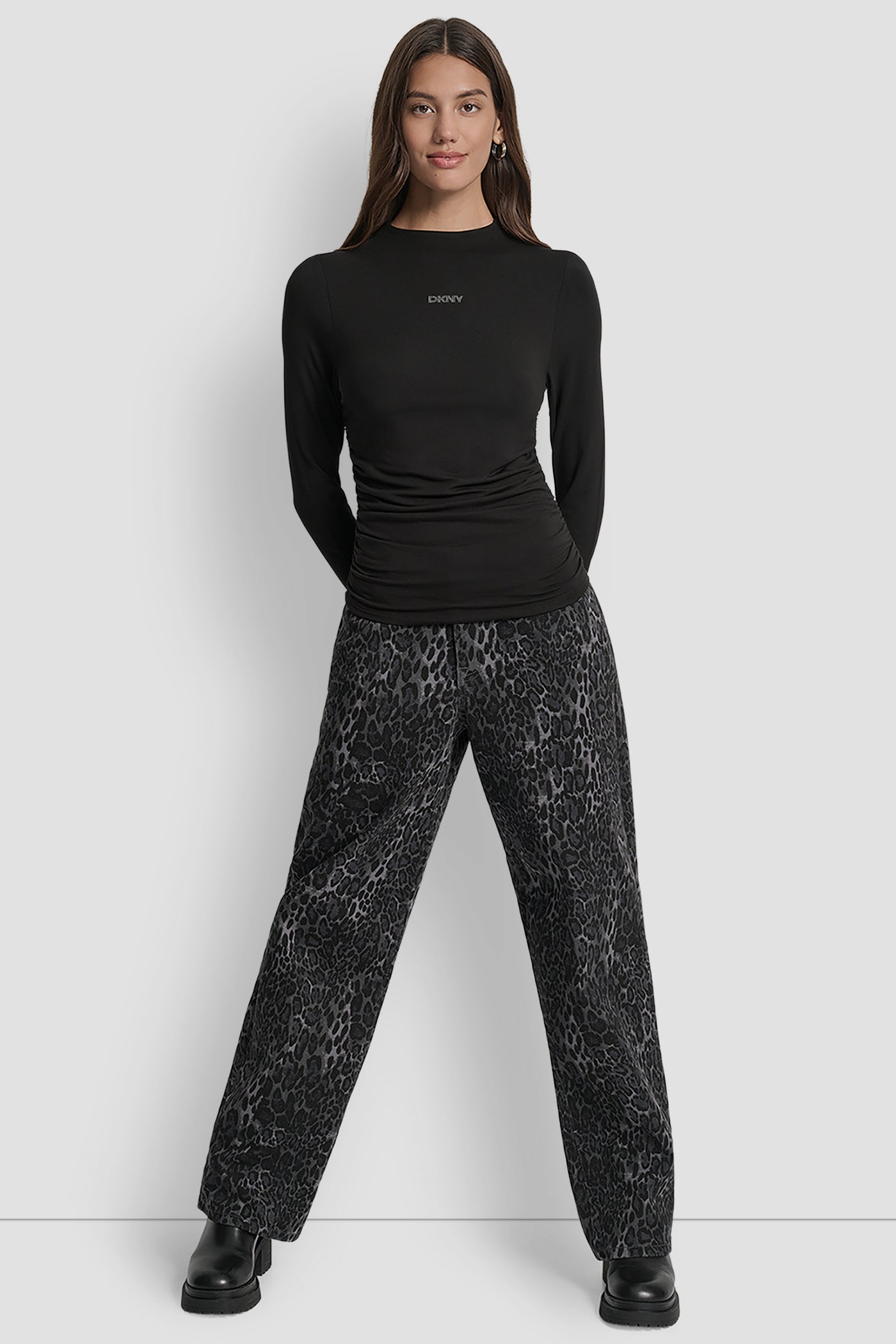 SIDE RUCHED HIGH NECK LONG SLEEVE TOP WITH RHINESTONE VIEW 6 | WOMEN'S SWEATERS & TOPS SIDE RUCHED HIGH NECK LONG SLEEVE TOP WITH RHINESTONE VIEW 6 | WOMEN'S SWEATERS & TOPS