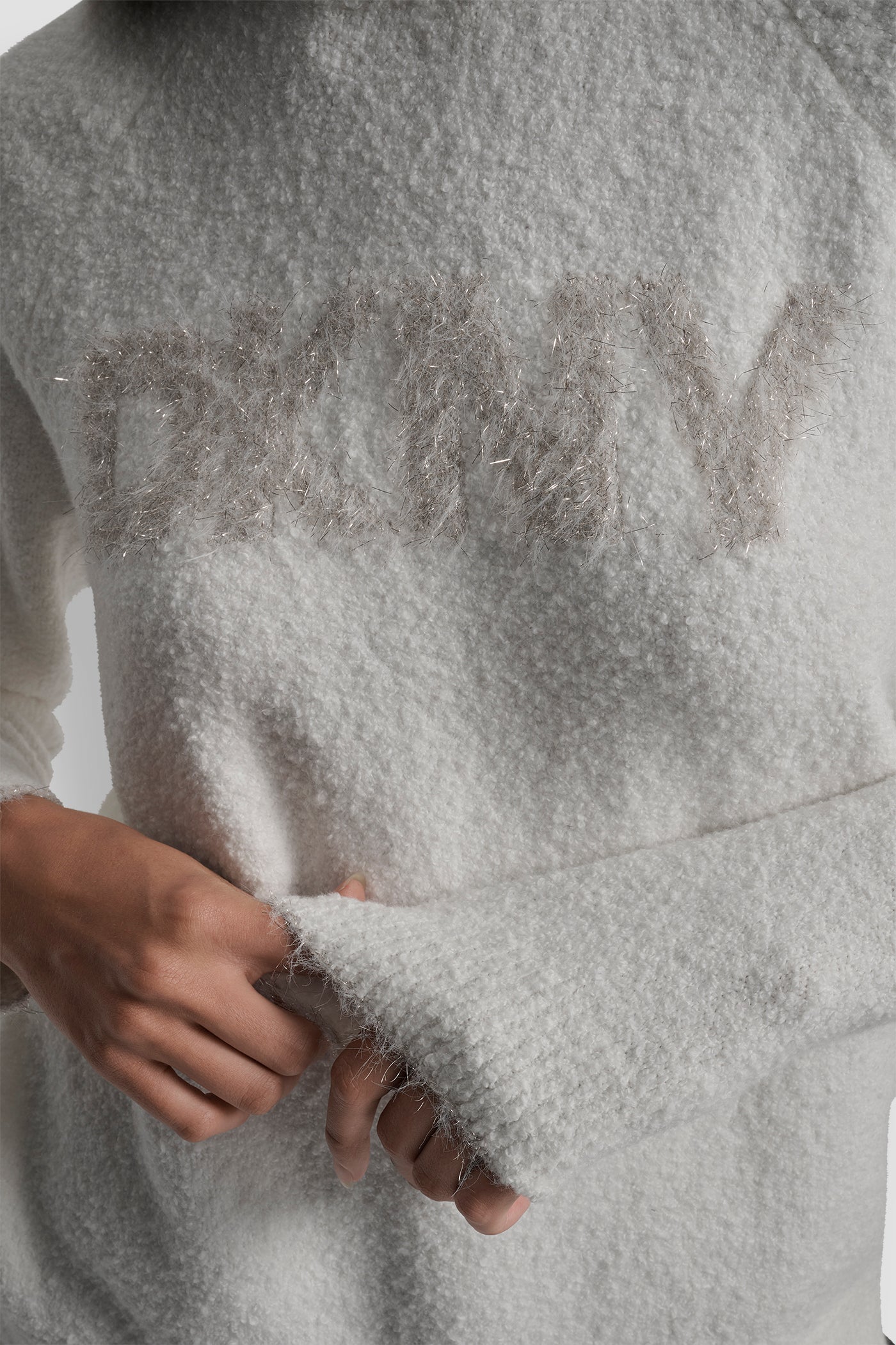 DKNY TINSEL LOGO LONG SLEEVE RAGLAN SWEATER VIEW 6 | Clothing DKNY TINSEL LOGO LONG SLEEVE RAGLAN SWEATER VIEW 6 | Clothing