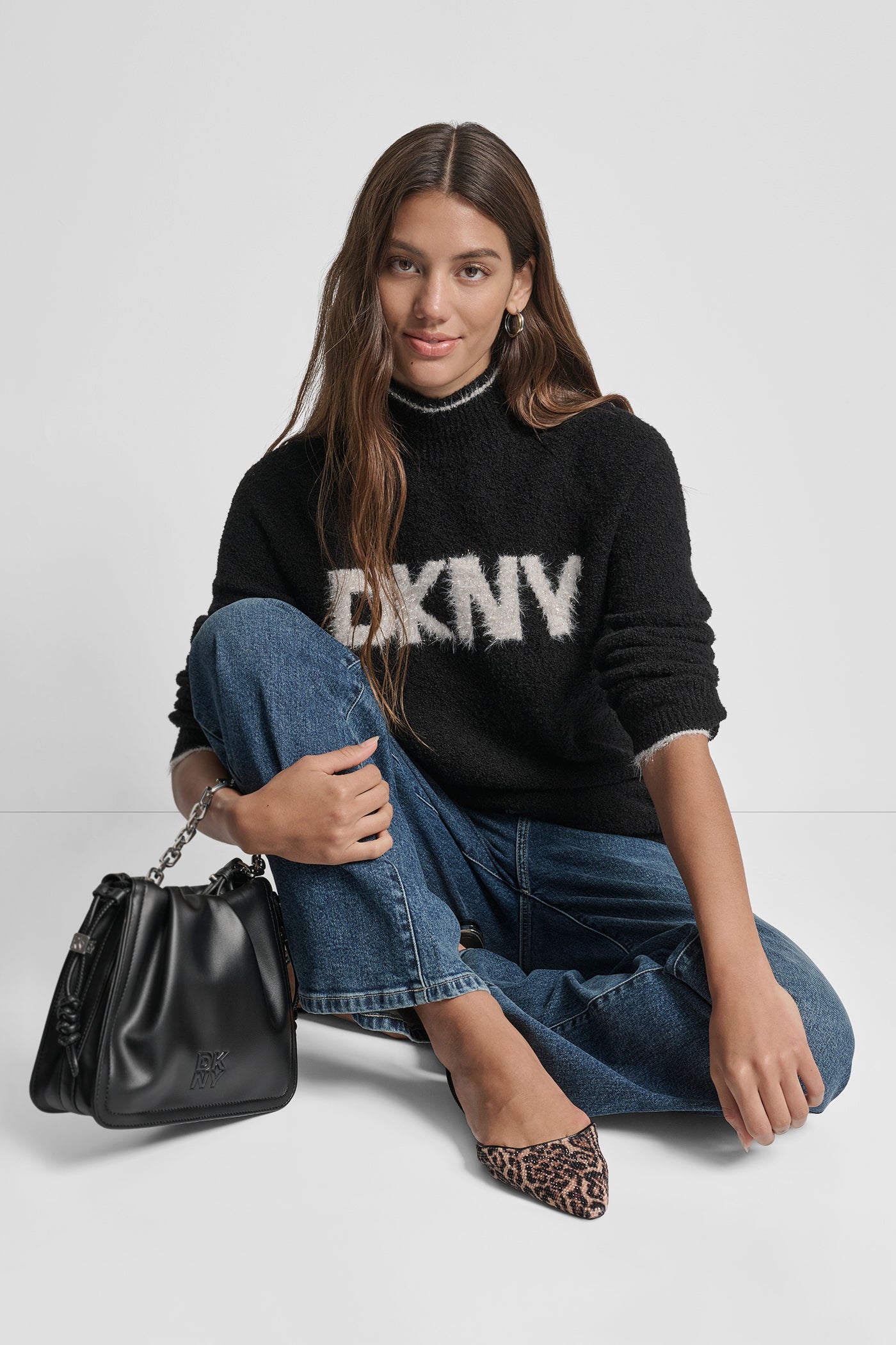 DKNY TINSEL LOGO LONG SLEEVE RAGLAN SWEATER VIEW 8 | WOMEN'S SWEATERS & TOPS DKNY TINSEL LOGO LONG SLEEVE RAGLAN SWEATER VIEW 8 | WOMEN'S SWEATERS & TOPS