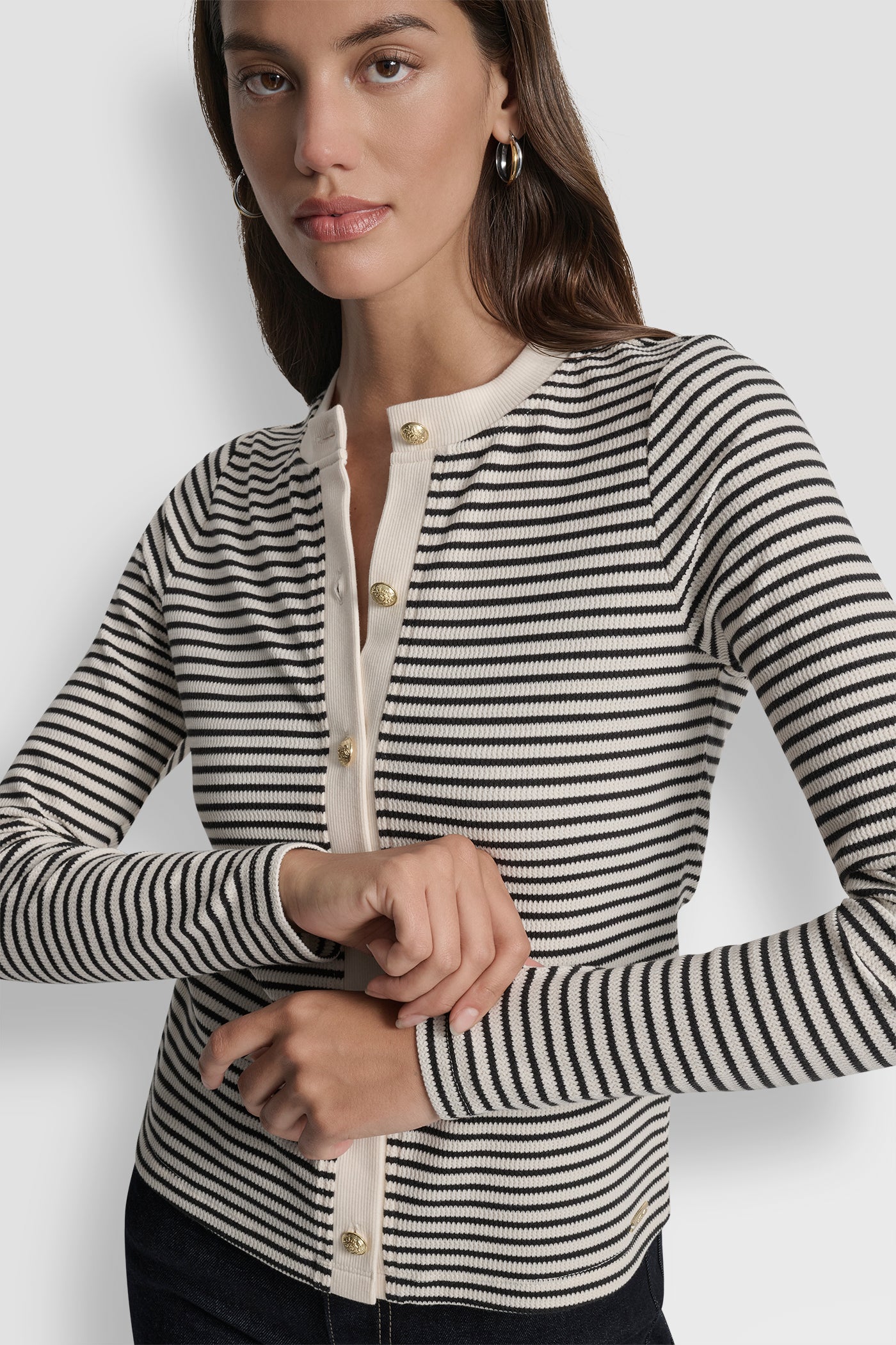 LONG SLEEVE BUTTON FRONT SHORT CARDIGAN VIEW 6 | WOMEN'S SWEATERS & TOPS LONG SLEEVE BUTTON FRONT SHORT CARDIGAN VIEW 6 | WOMEN'S SWEATERS & TOPS