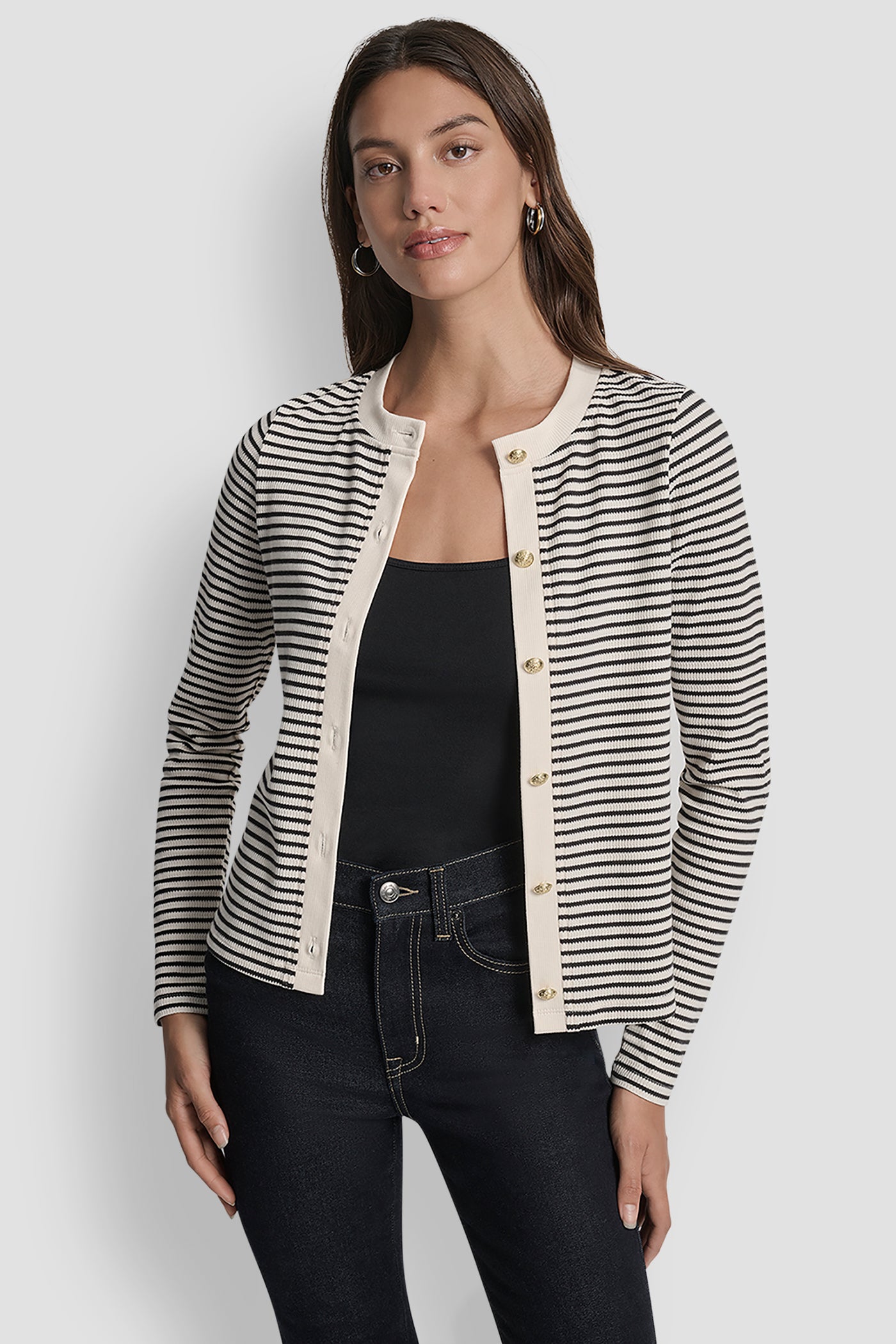 LONG SLEEVE BUTTON FRONT SHORT CARDIGAN VIEW 4 | WOMEN'S SWEATERS & TOPS LONG SLEEVE BUTTON FRONT SHORT CARDIGAN VIEW 4 | WOMEN'S SWEATERS & TOPS