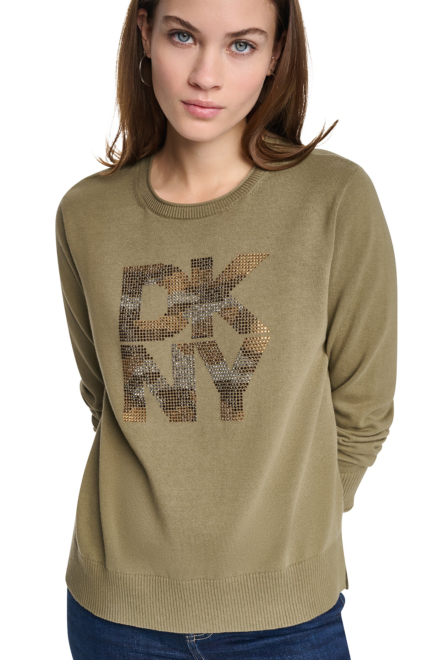 CAMO RHINESTONE LOGO SWEATER View 2 | SALE CAMO RHINESTONE LOGO SWEATER View 2 | SALE